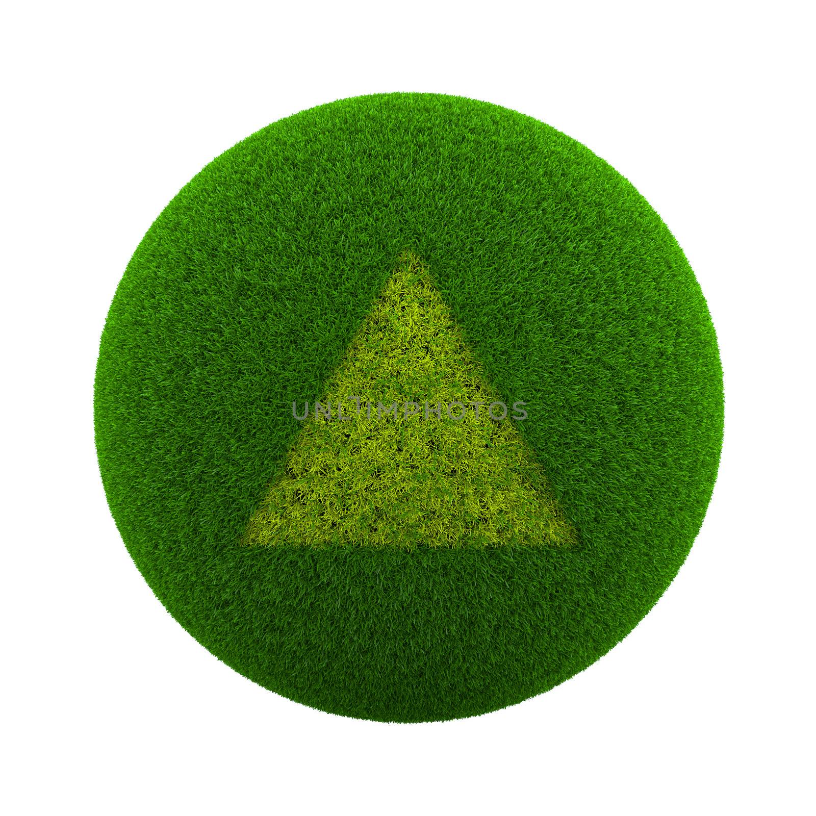 Grass Sphere Triangle Icon by make