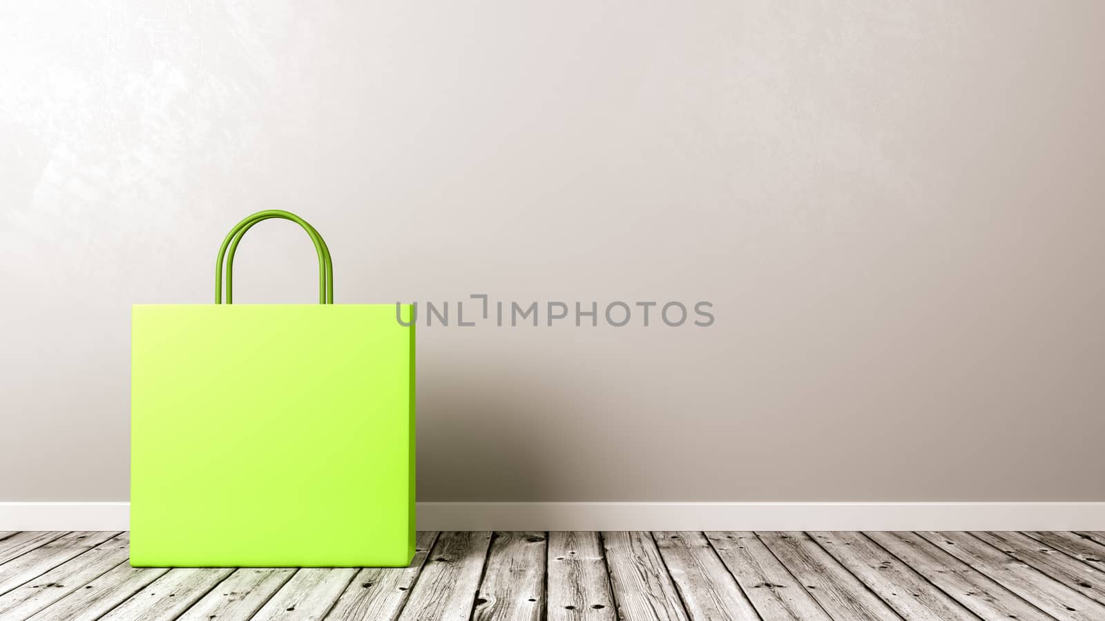 Shopping Bag on Wooden Floor by make