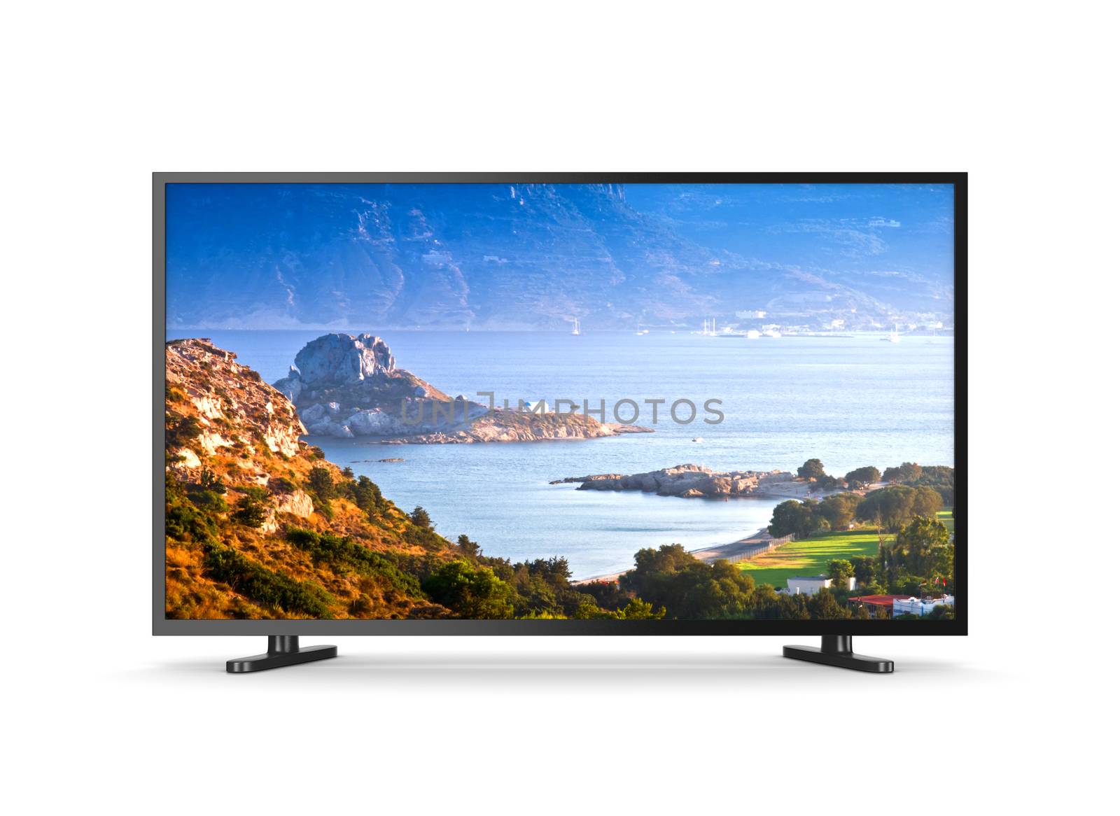 Television Set with Scenery Spot on the Screen by make