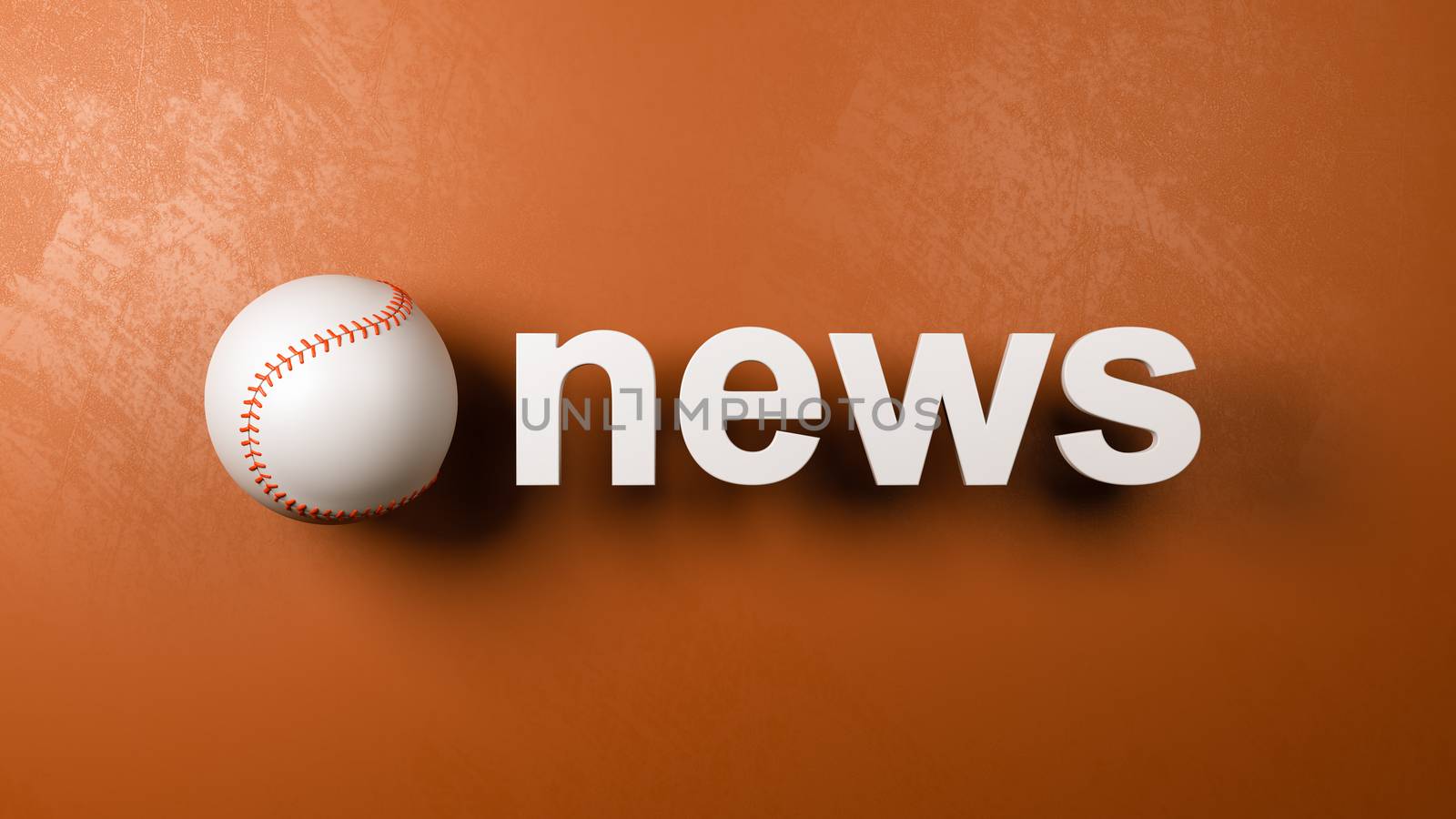 Baseball and News Text Against Wall by make