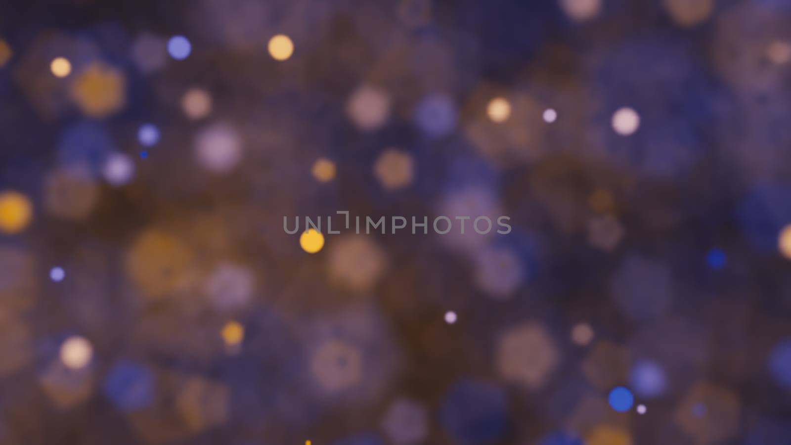 Abstract Bokeh Yellow and Blue Background