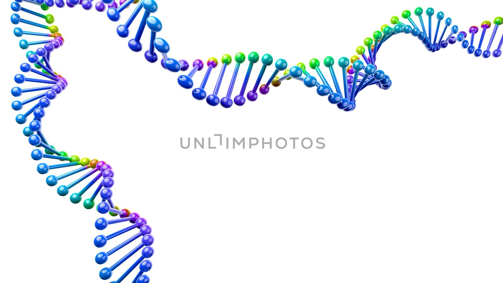 DNA Chain Isolated on White Background by make