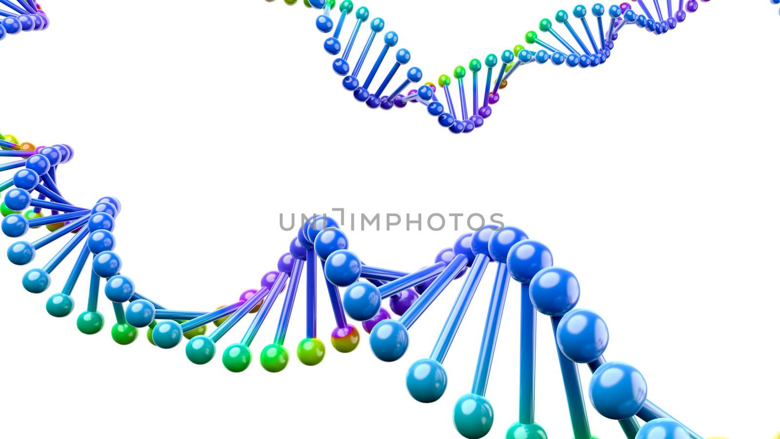 DNA Chain Isolated on White Background by make