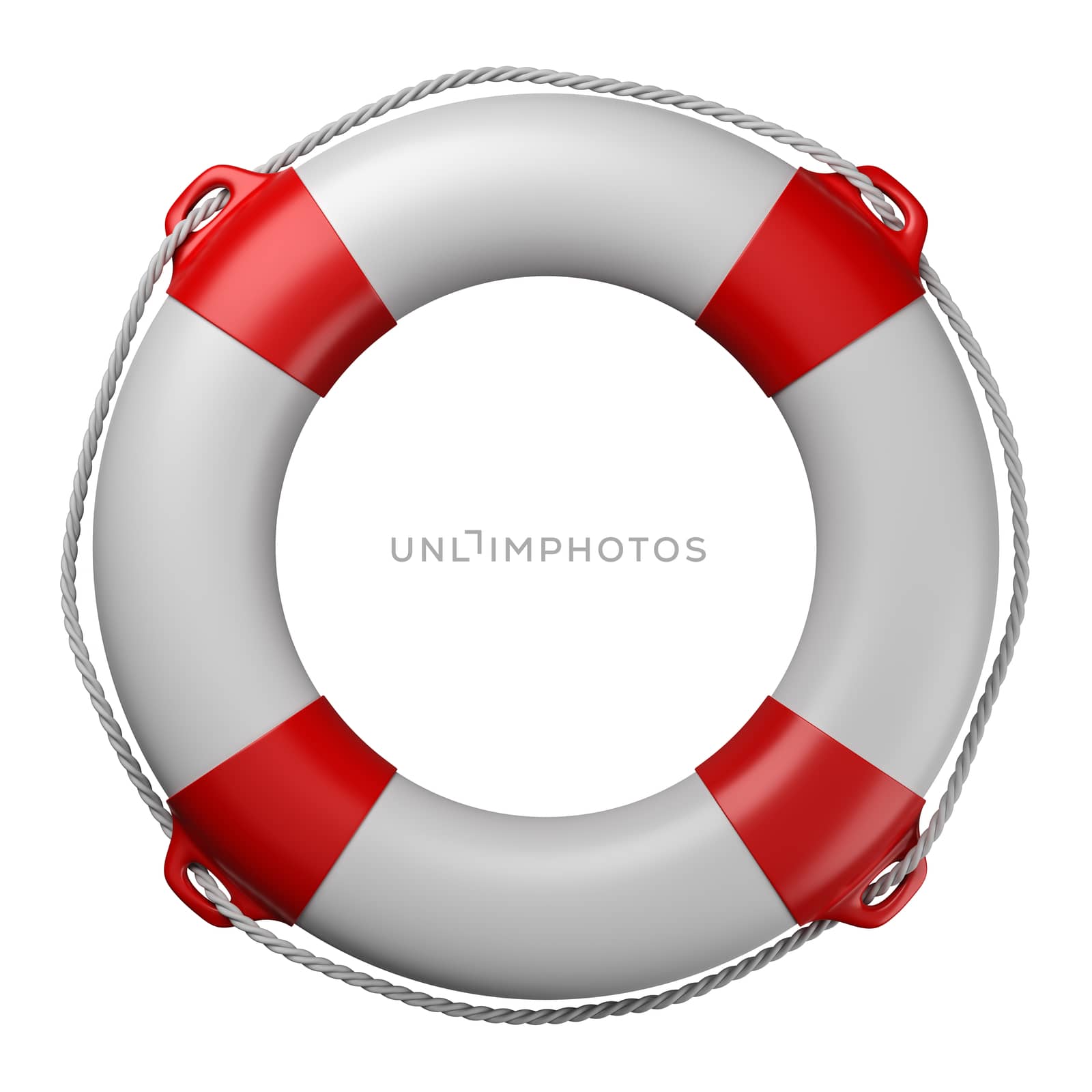 Lifebuoy Isolated on White Background 3D Illustration