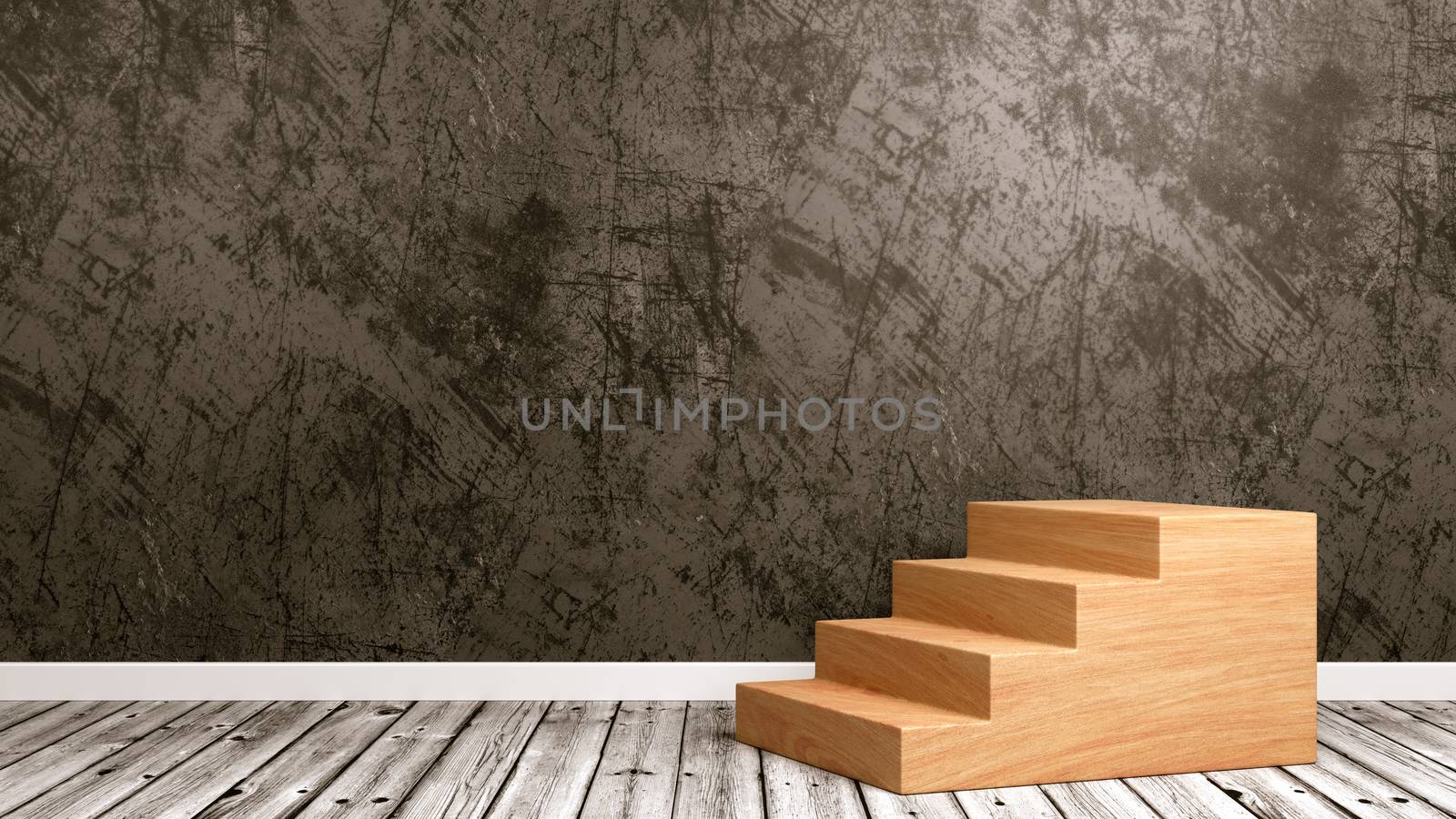 Wooden Staircase in the Room by make