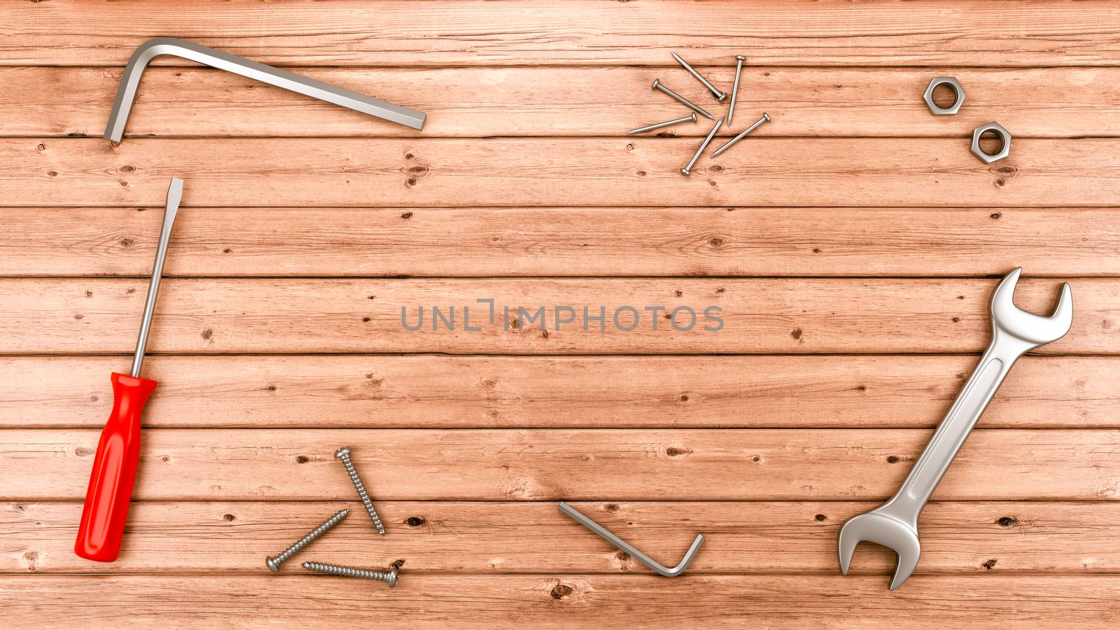 Work Tools on Wooden Floor by make