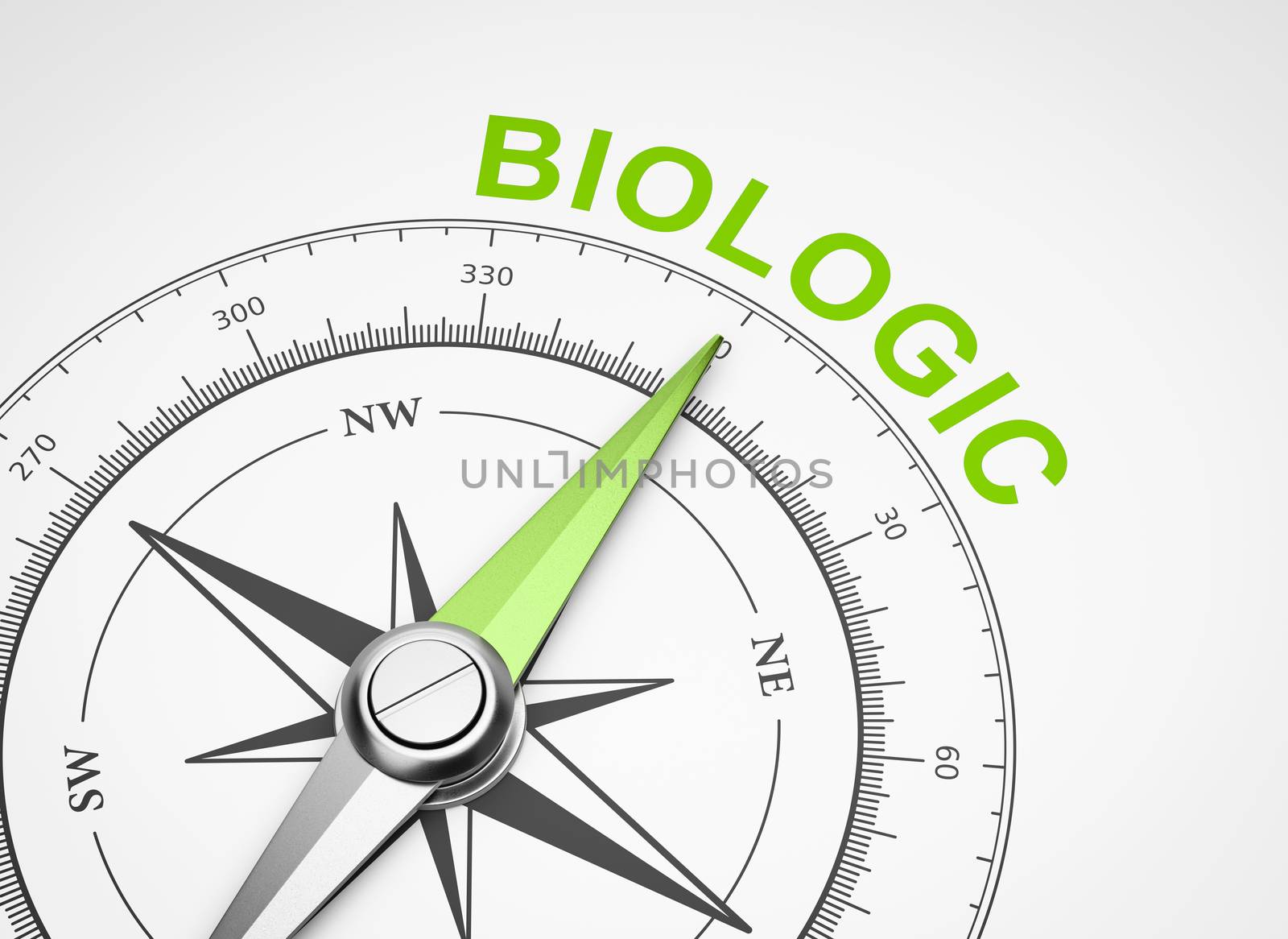 Compass on White Background, Biologic Concept by make