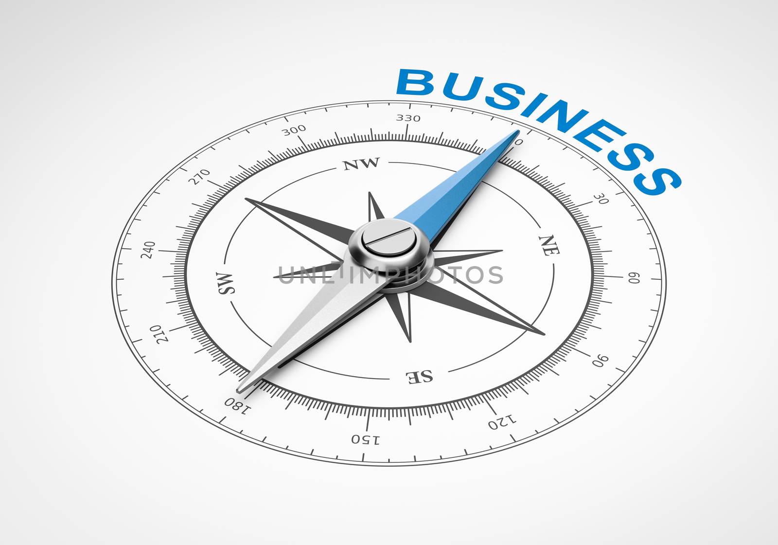 Compass on White Background, Business Concept by make