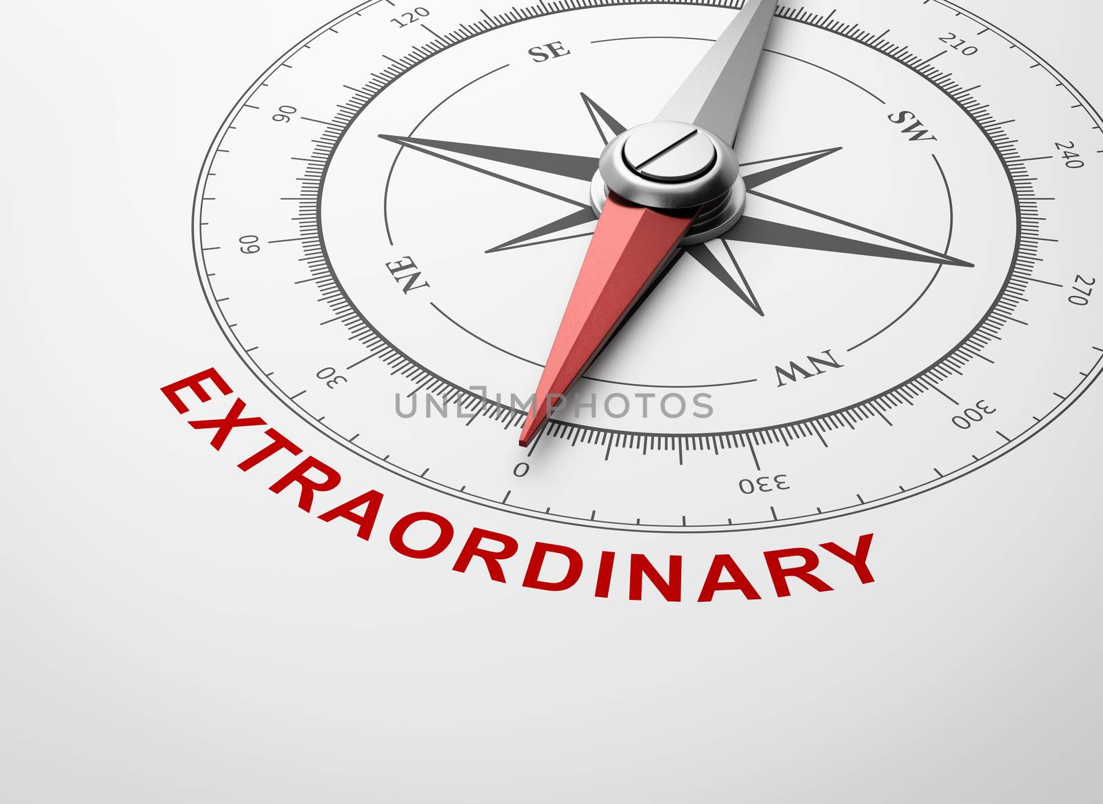 Compass on White Background, Extraordinary Concept by make