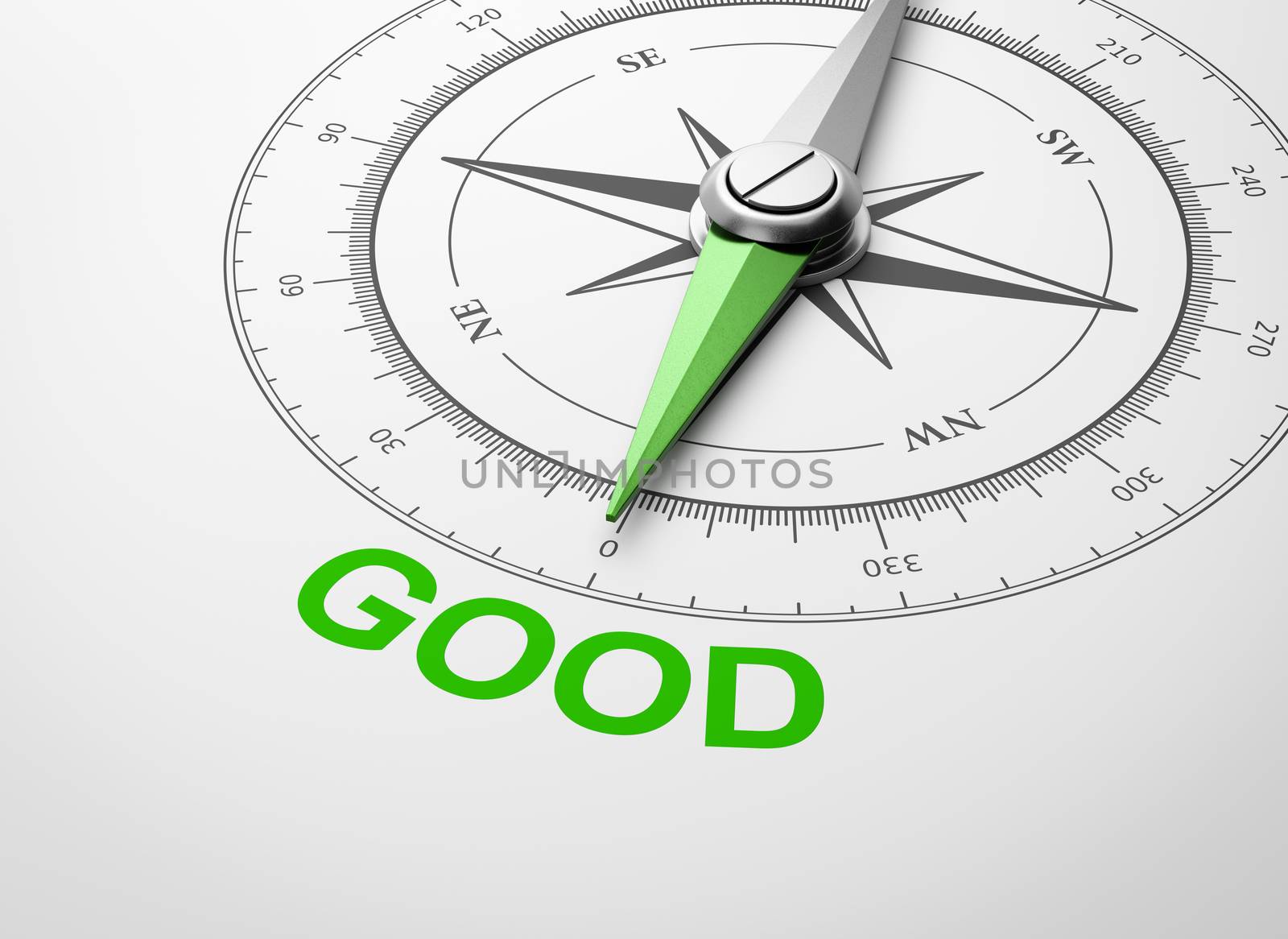 Compass on White Background, Good Concept by make