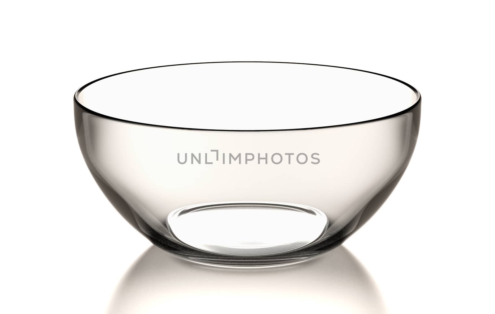 Empty Transparent Glass Bowl by make