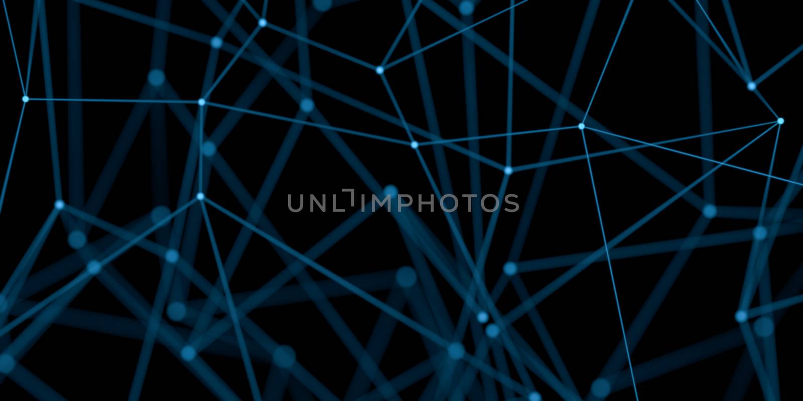 Dark Blue Network Abstract Background, Communication Concept