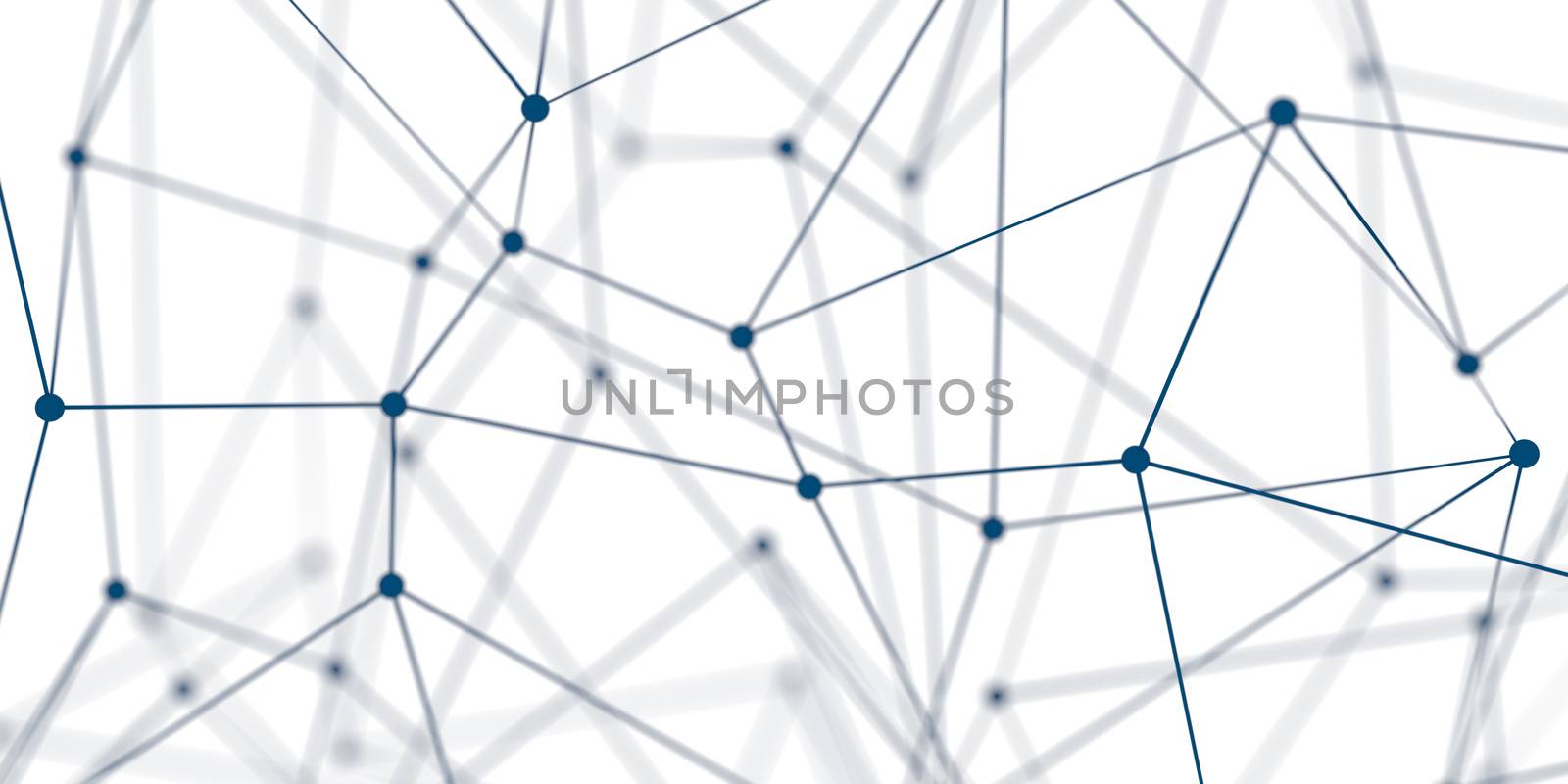 White and Blue Network Abstract Background, Communication Concept