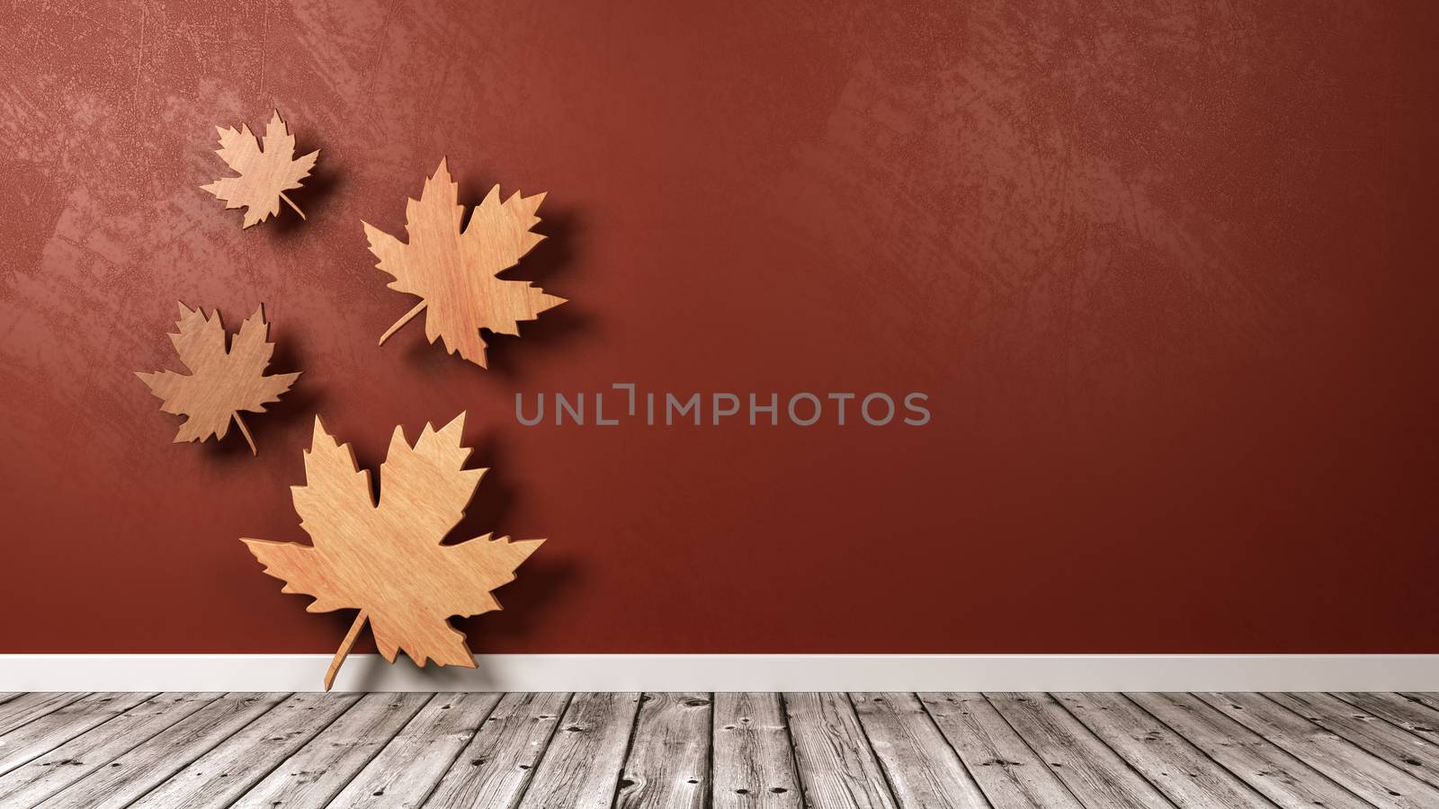 Autumnal Leaves Symbol in the Room by make