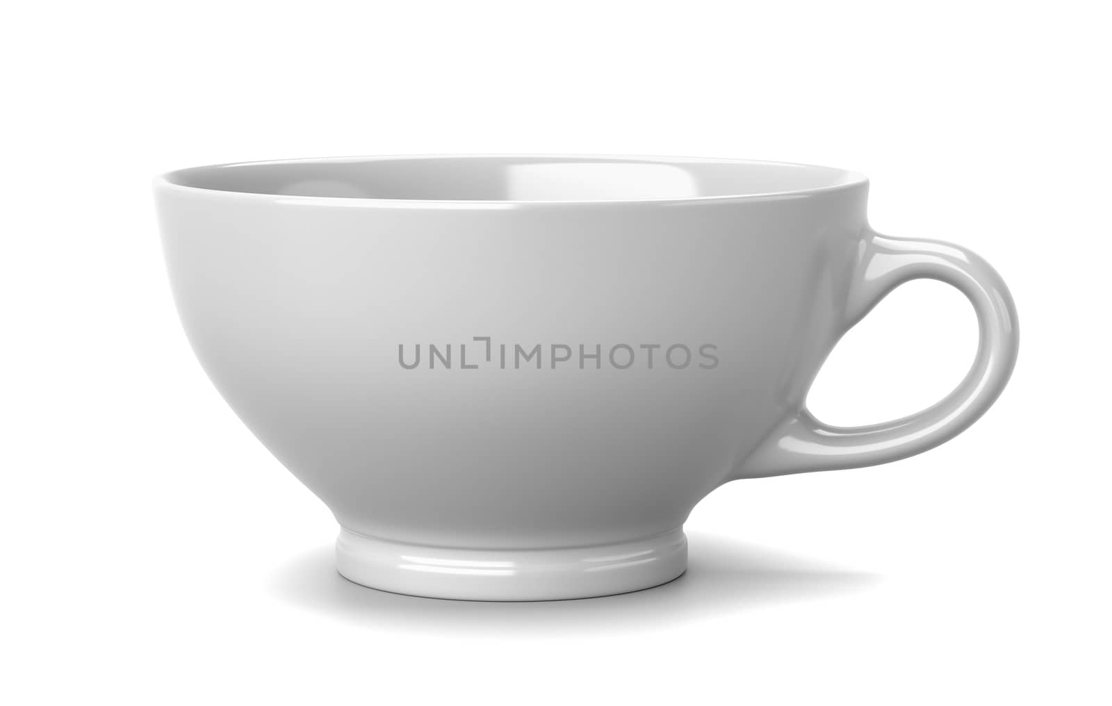 White Porcelain Breakfast Cup by make