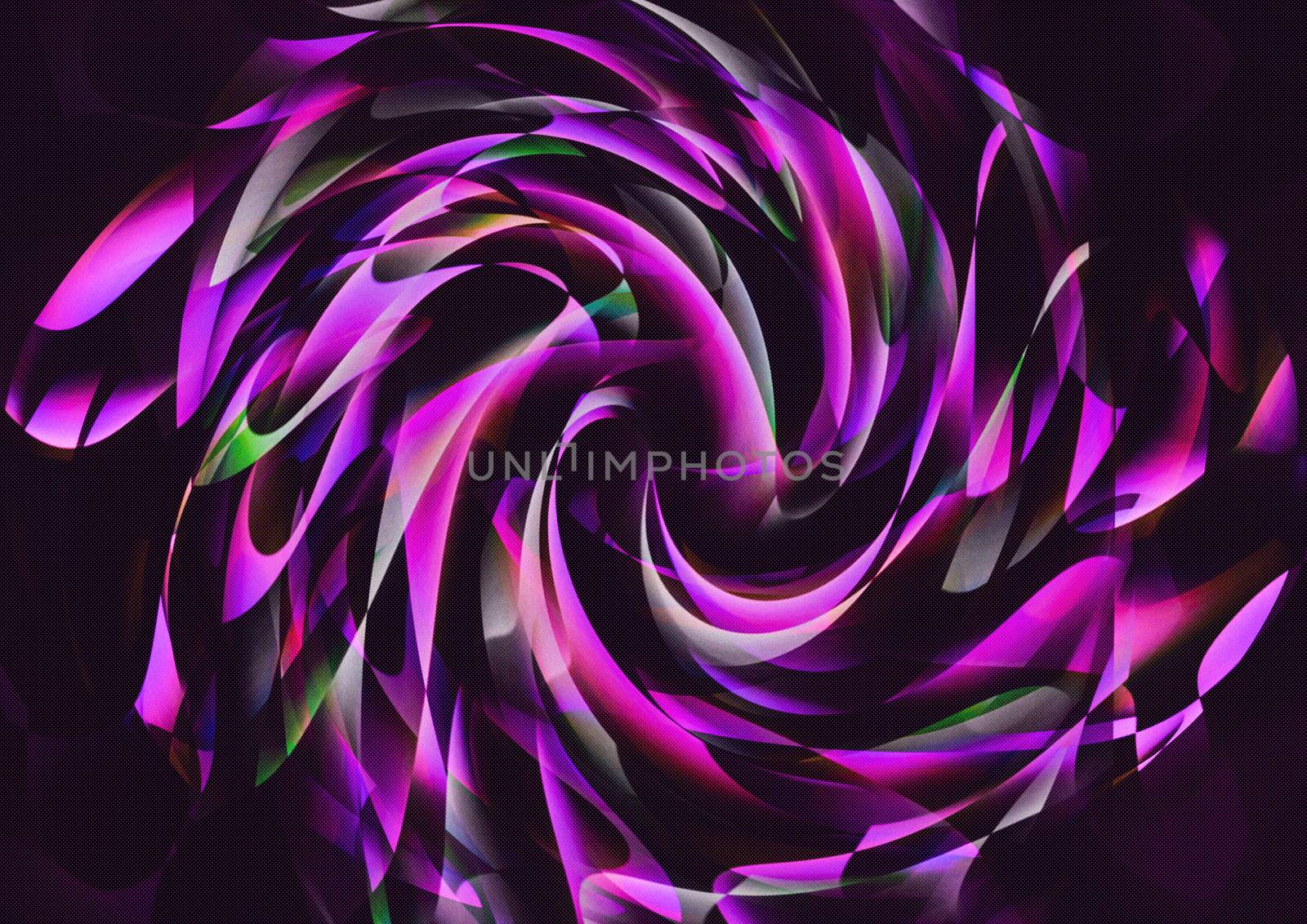 A turbulent bouquet of art, an abstract textured image of a beautiful swirl in purple tones