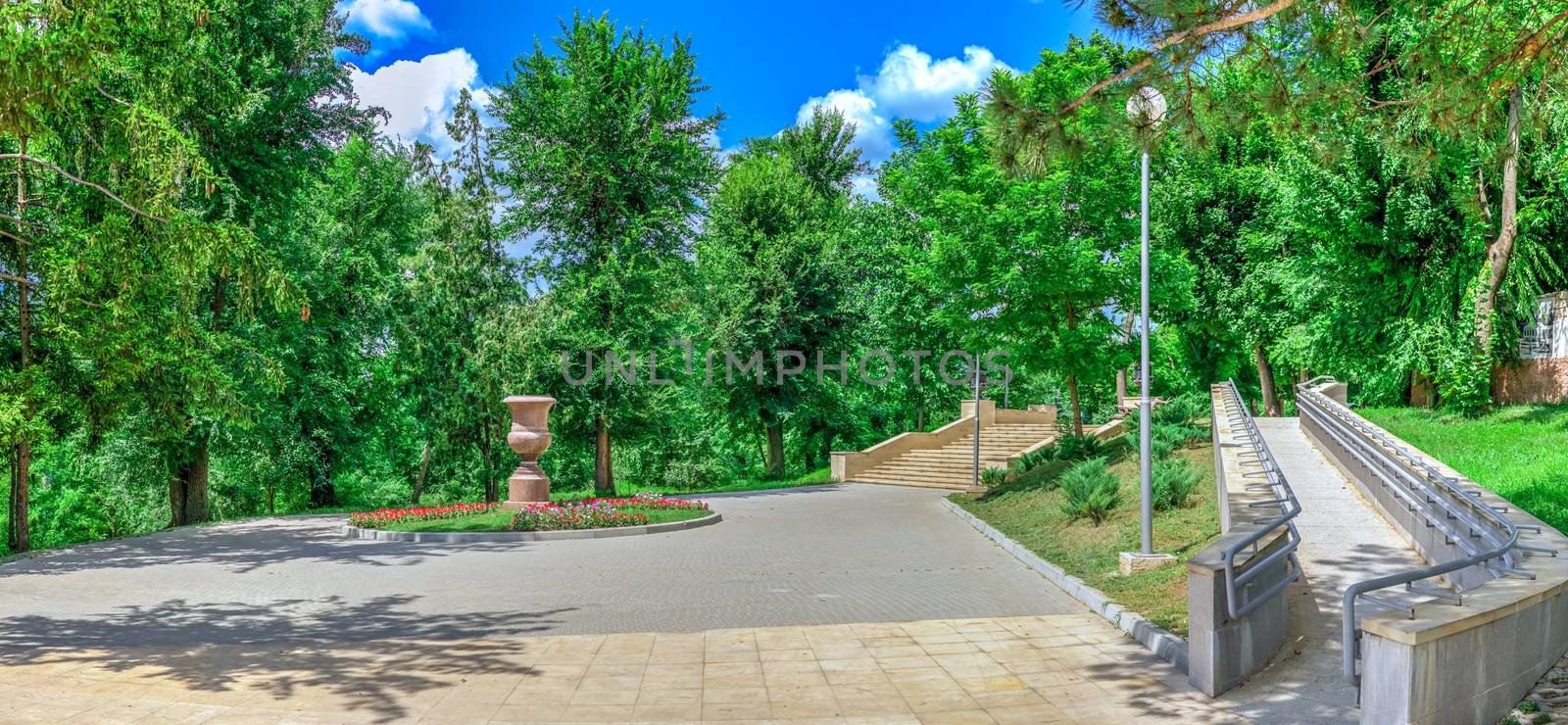 Chisinau, Moldova – 06.28.2019. Cascading stairs or Scara Cascadelor
near the Valea Morilor Lake in Chisinau, Moldova