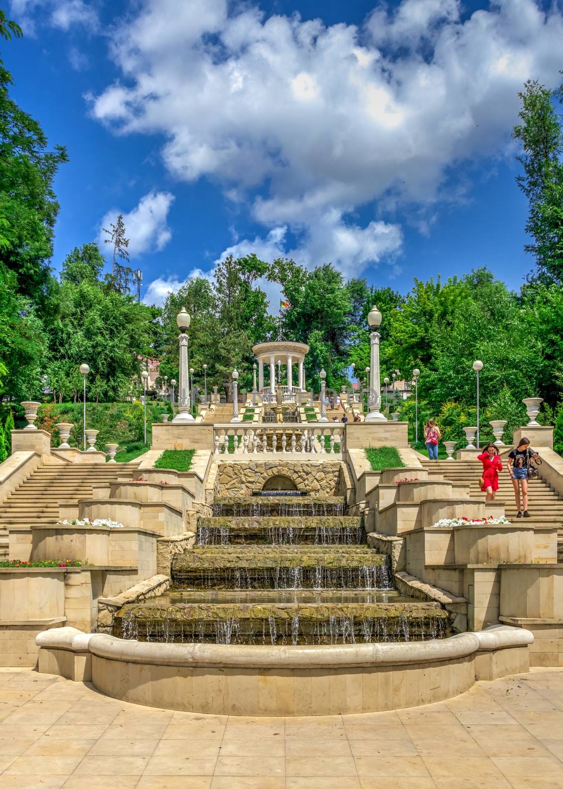 Cascading stairs in Chisinau, Moldova by Multipedia