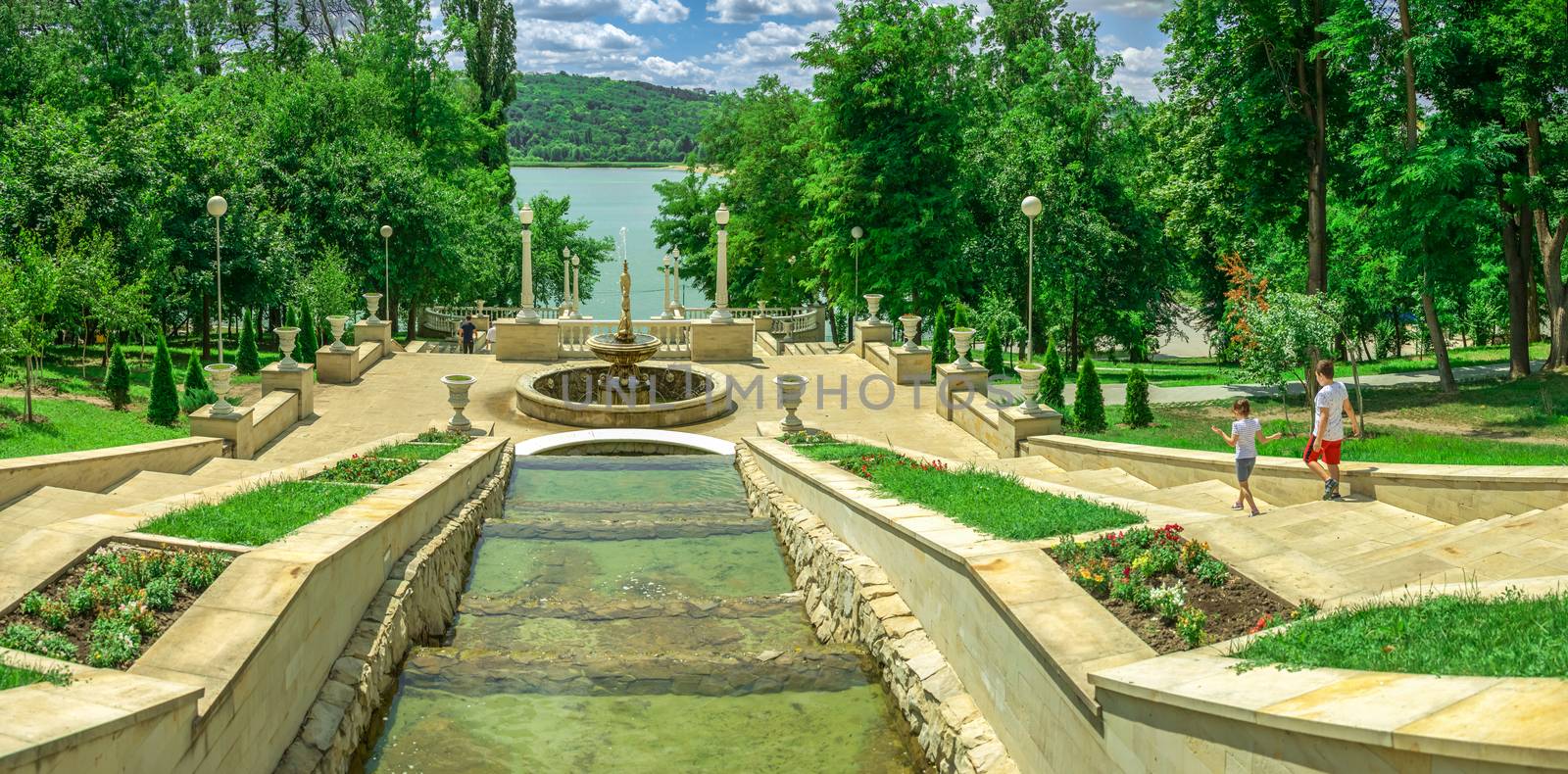 Chisinau, Moldova – 06.28.2019. Cascading stairs or Scara Cascadelor
near the Valea Morilor Lake in Chisinau, Moldova