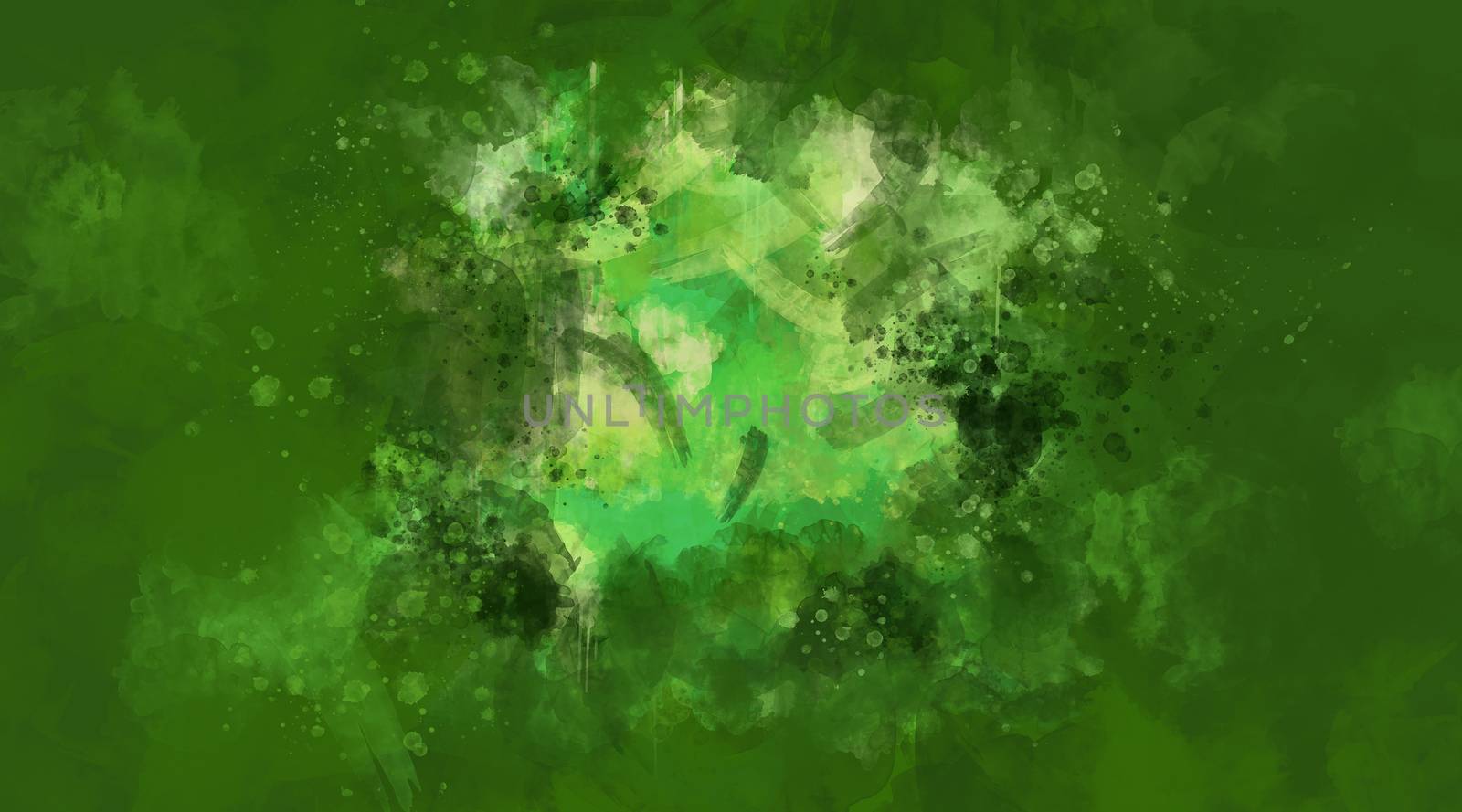 Abstract green watercolor background by ConceptCafe