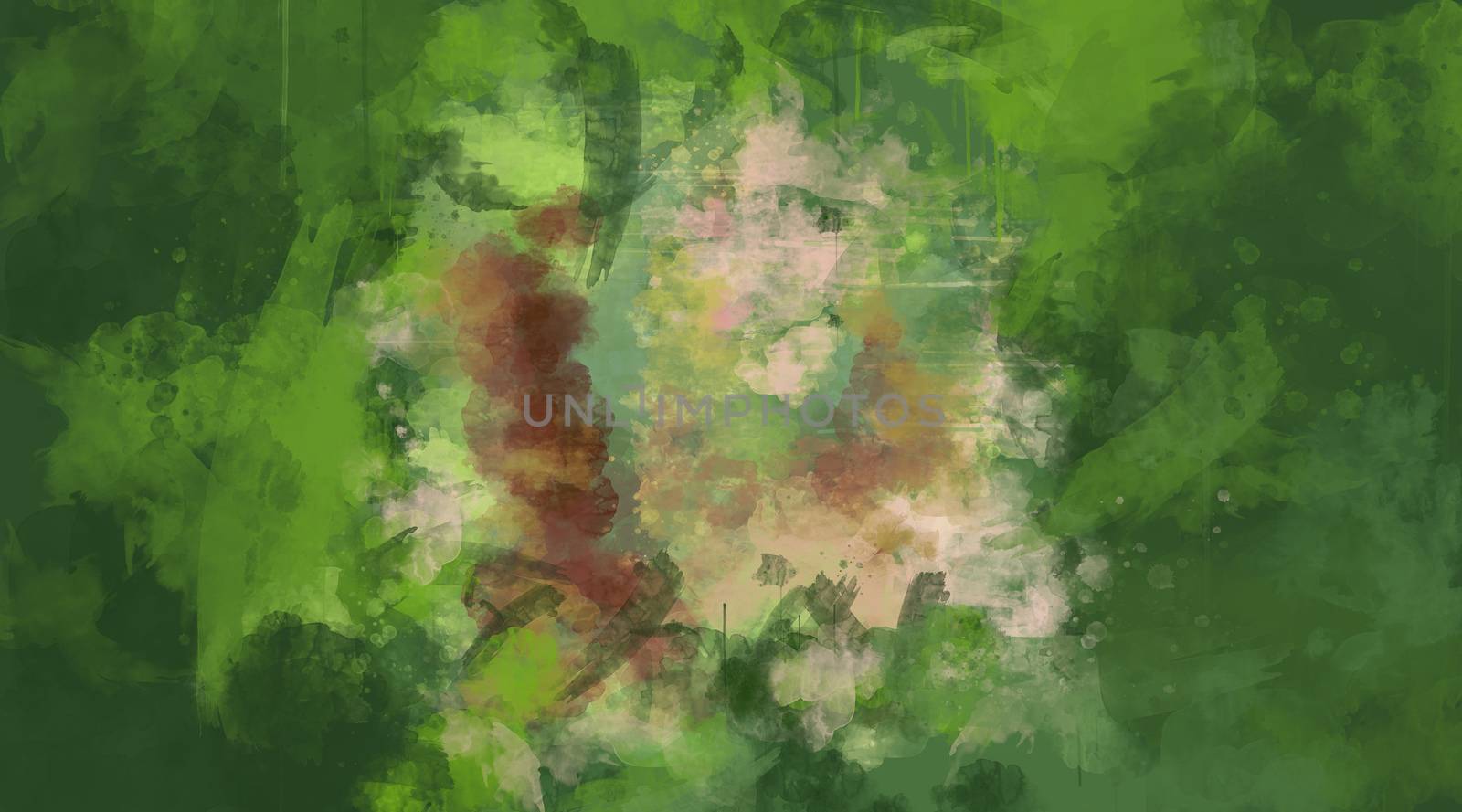 Abstract green watercolor background by ConceptCafe