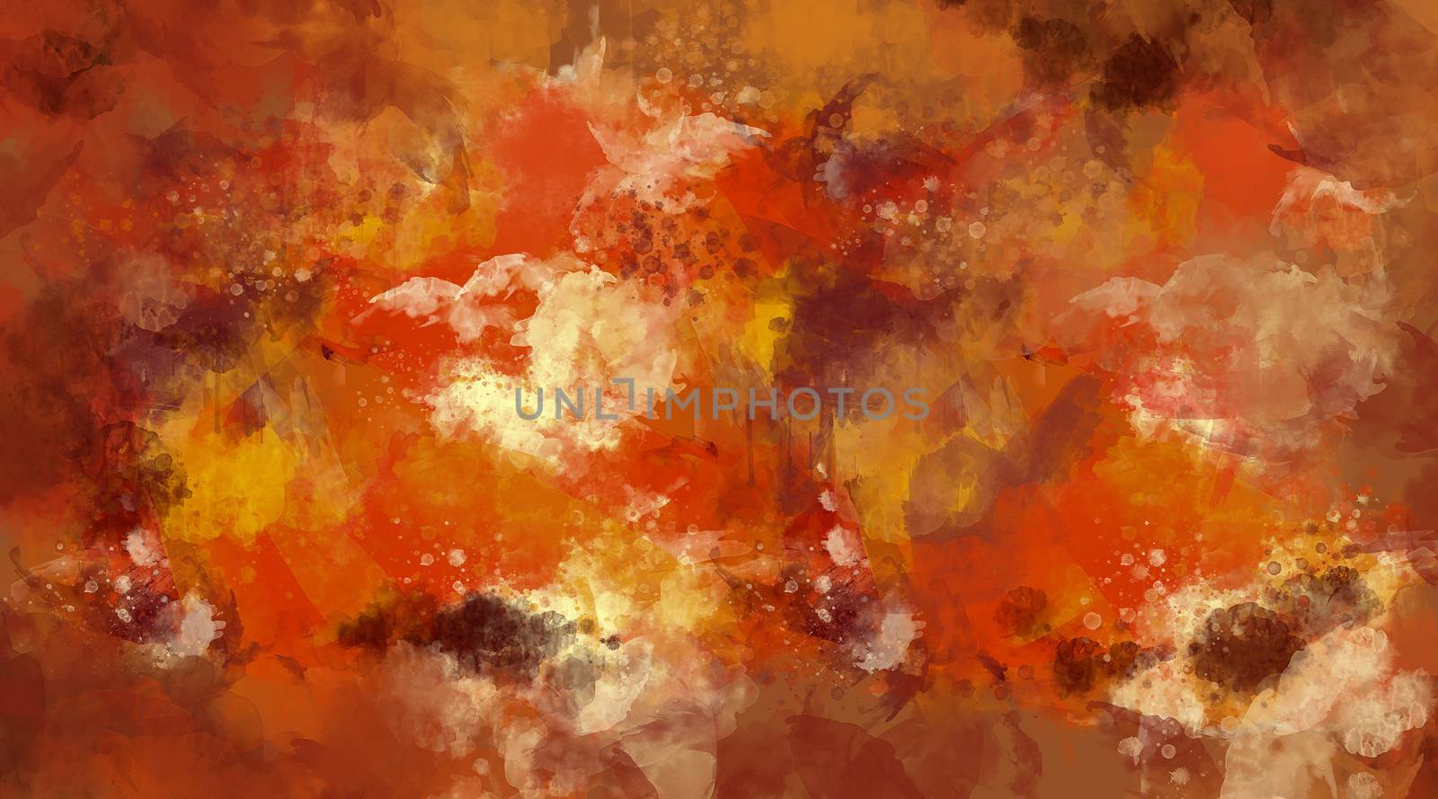 Abstract orange and brown watercolor background by ConceptCafe