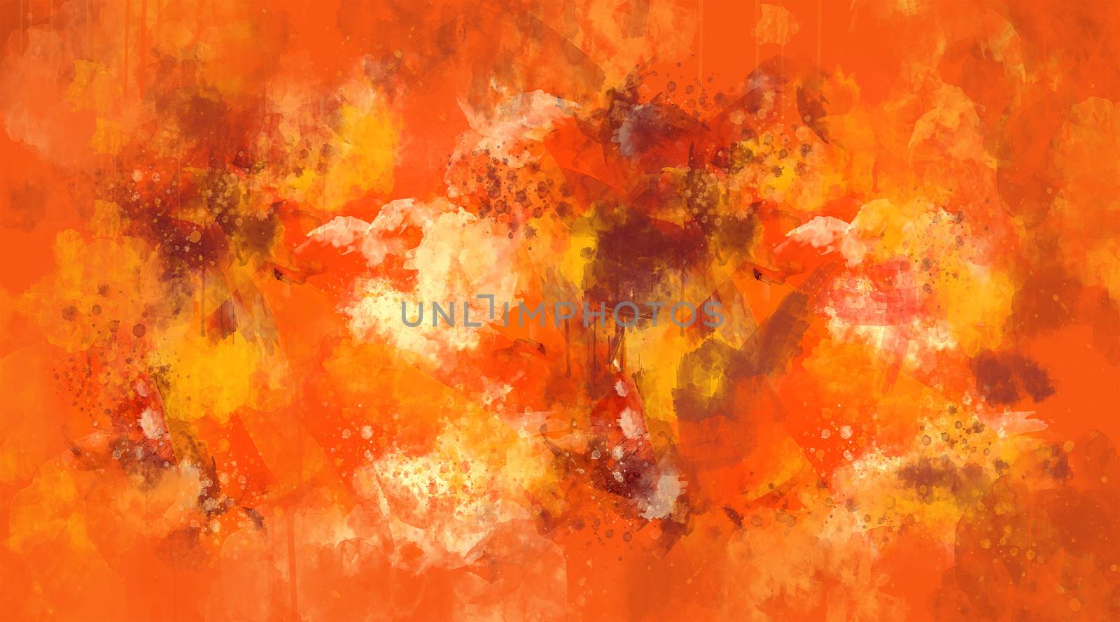 Abstract orange and red watercolor background by ConceptCafe