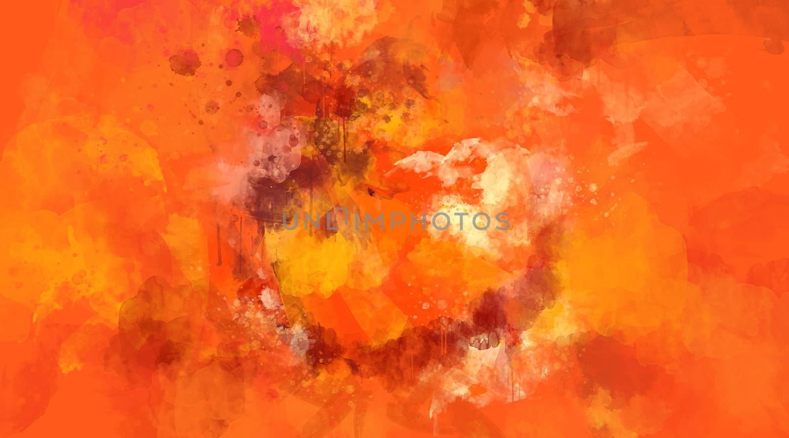 Abstract orange and red watercolor background by ConceptCafe