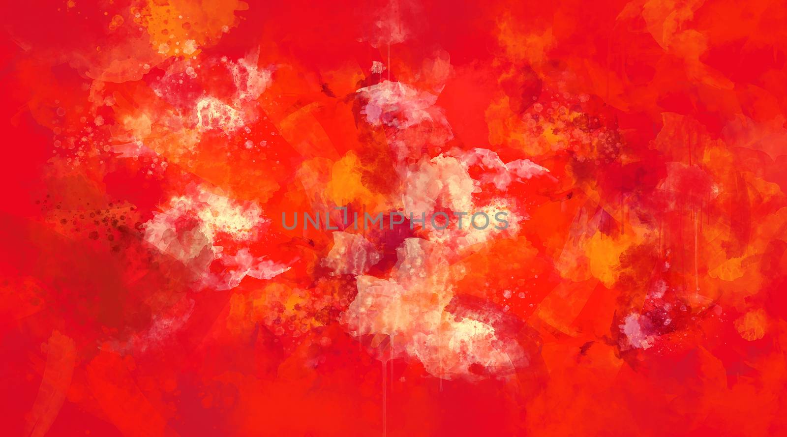 Abstract red and orange watercolor background by ConceptCafe