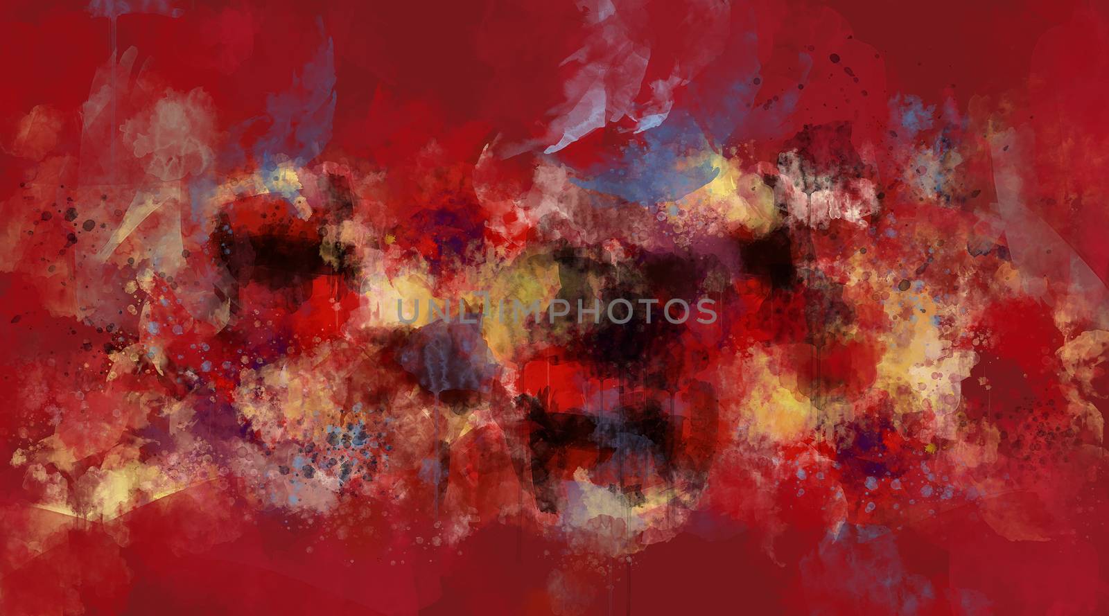 Abstract red watercolor background by ConceptCafe