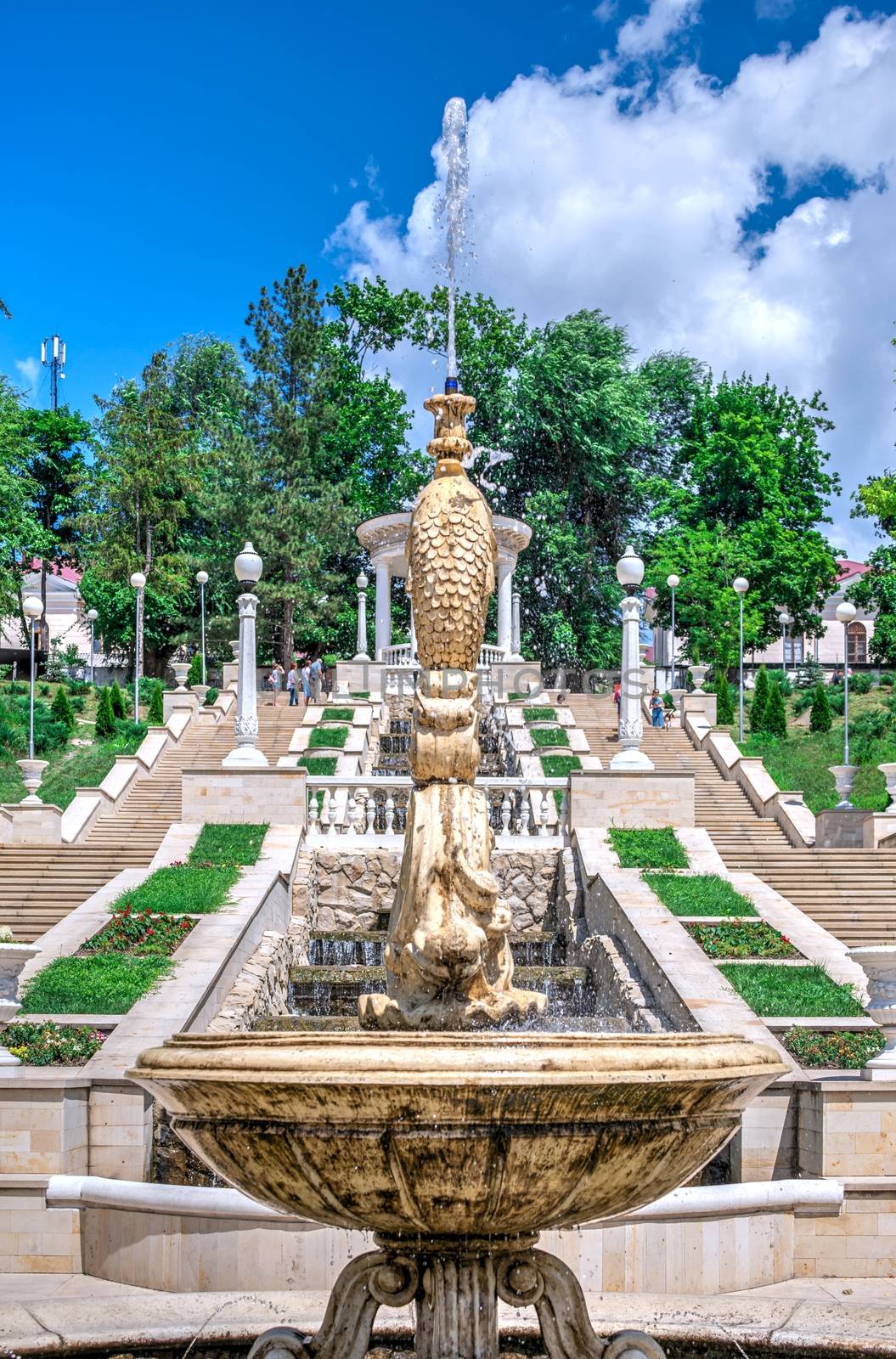 Cascading fountains in Chisinau, Moldova by Multipedia