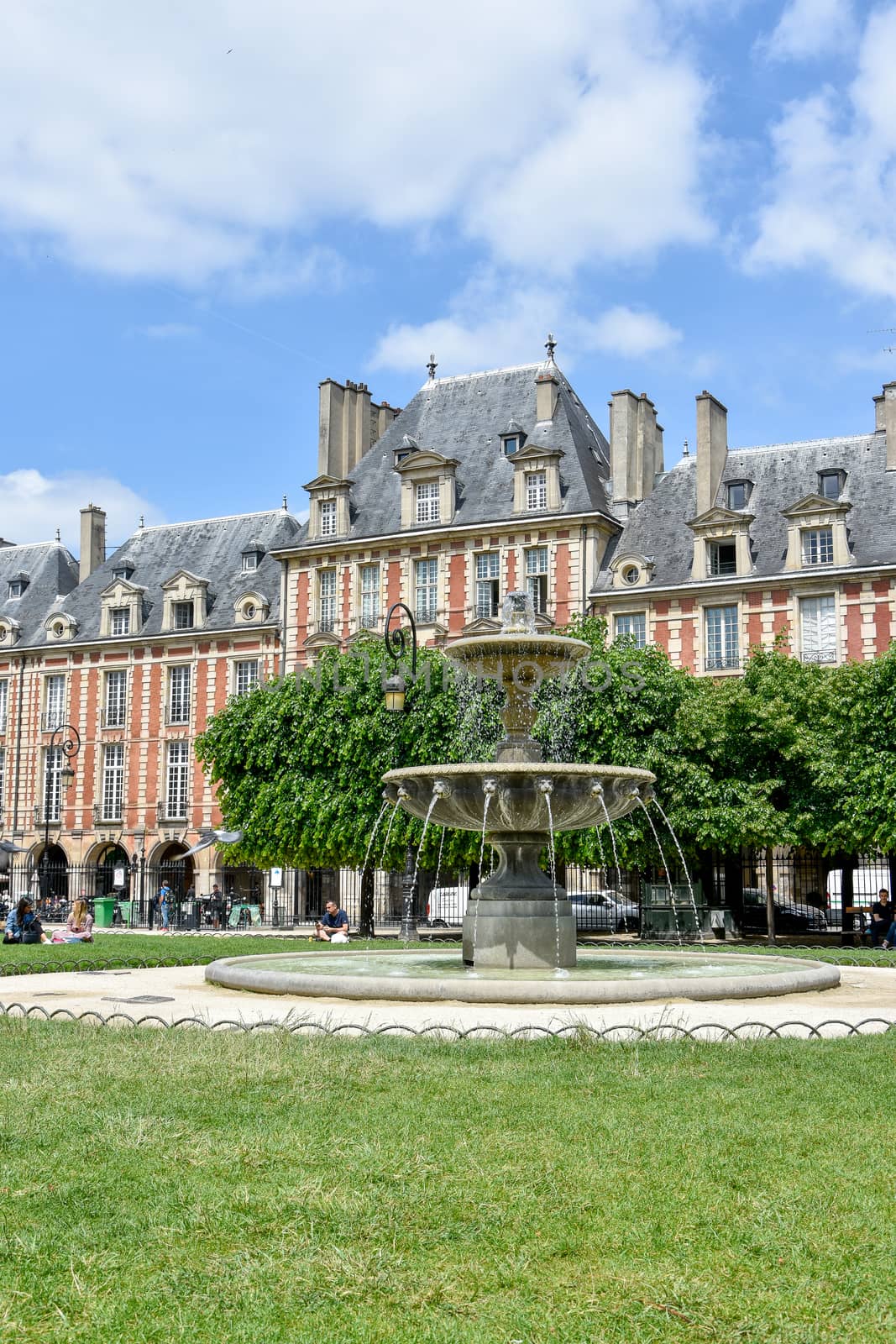 visit of Paris, Seine quay and Eiffel tower, walk in the parks of the capital of France in summer