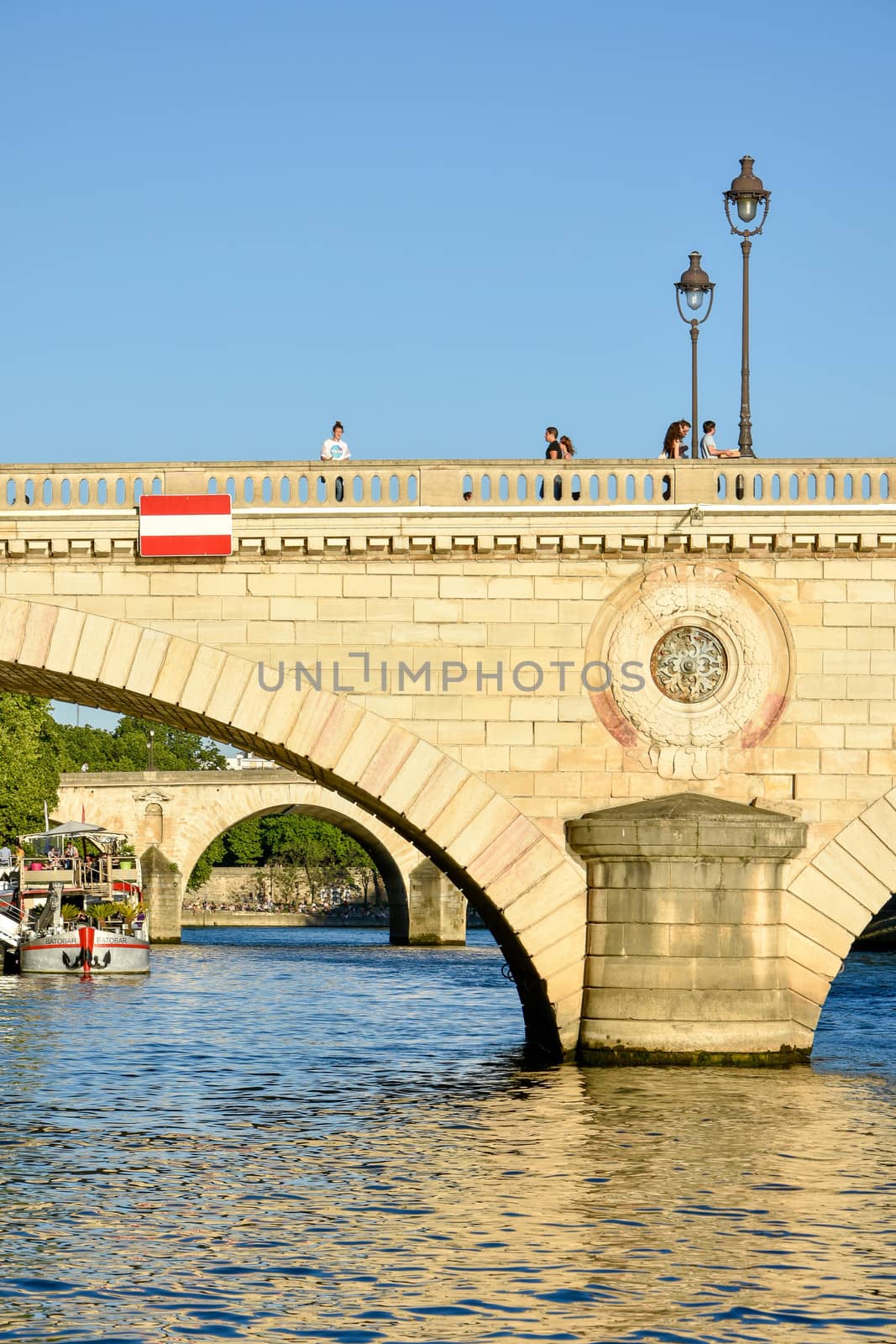 visit of Paris, Seine quay and Eiffel tower, walk in the parks of the capital of France in summer