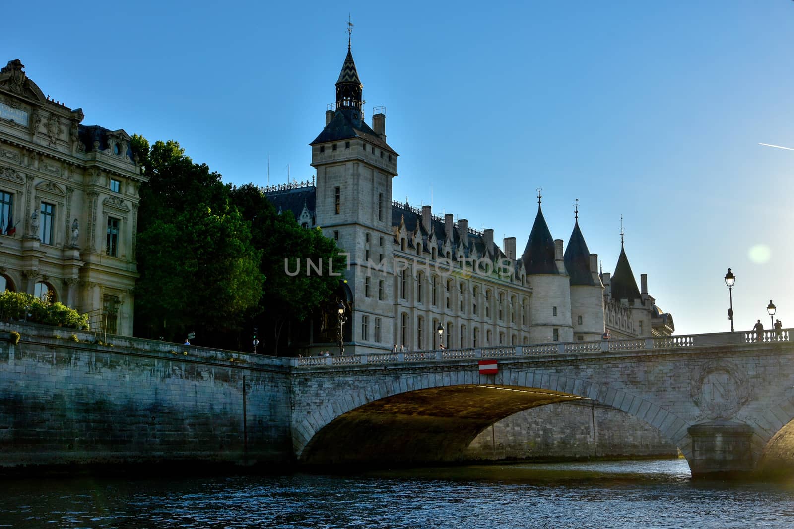 visit of Paris, Seine quay and Eiffel tower, walk in the parks of the capital of France in summer
