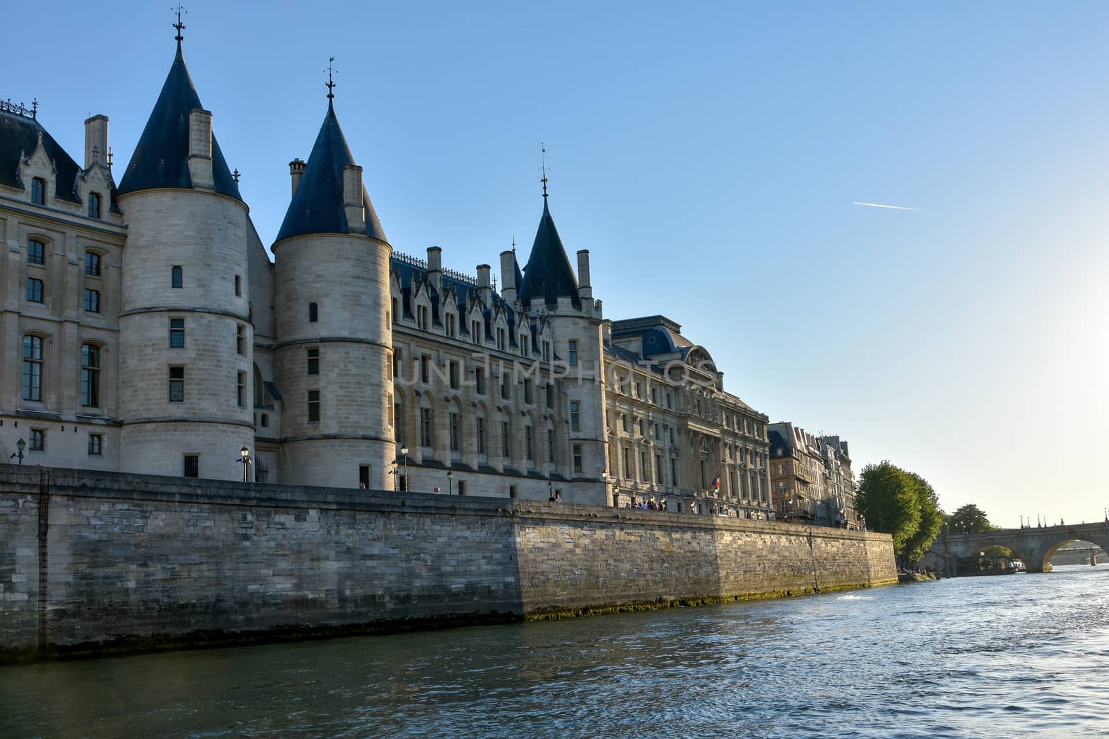 visit of Paris, Seine quay and Eiffel tower, walk in the parks of the capital of France in summer