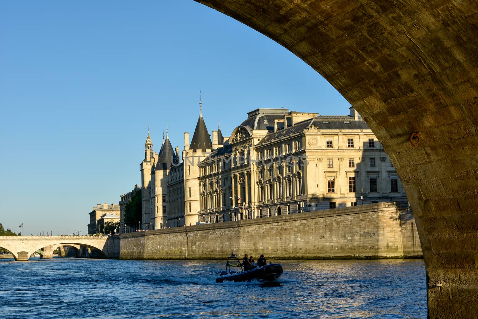 visit of Paris, Seine quay and Eiffel tower, walk in the parks of the capital of France in summer