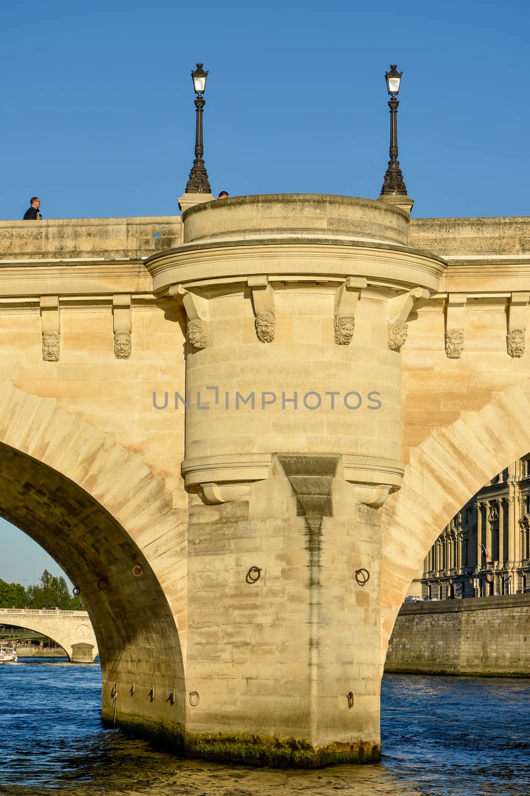 visit of Paris, Seine quay and Eiffel tower, walk in the parks of the capital of France in summer