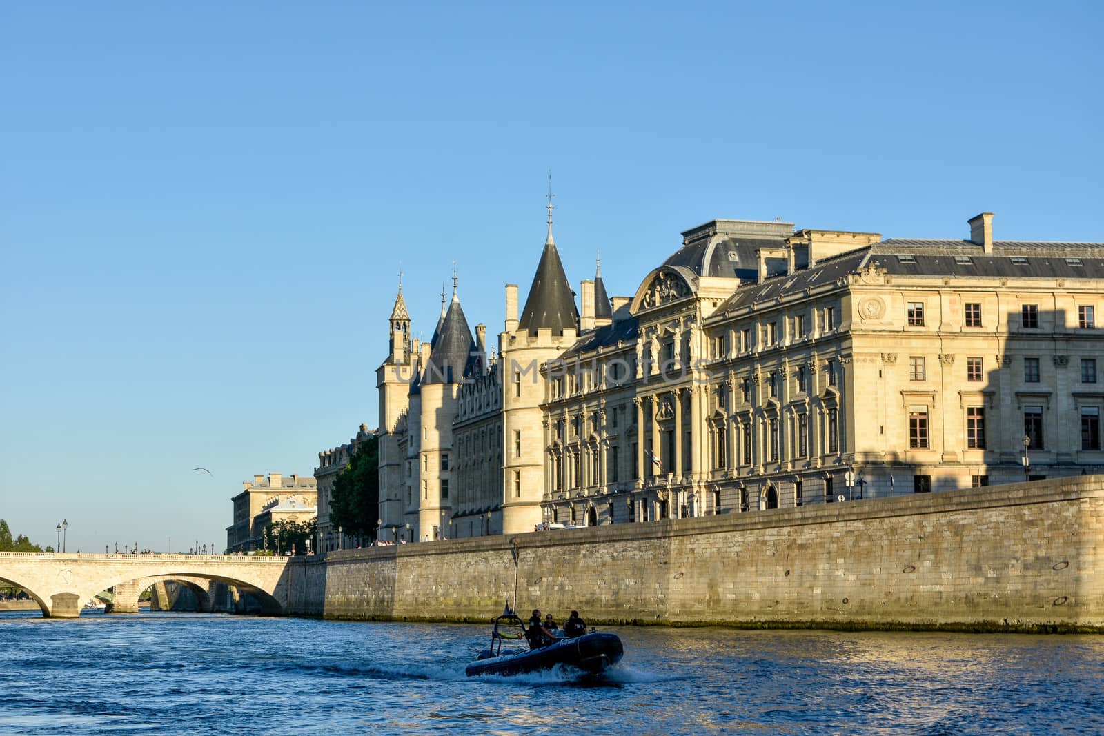 visit of Paris, Seine quay and Eiffel tower, walk in the parks of the capital of France in summer