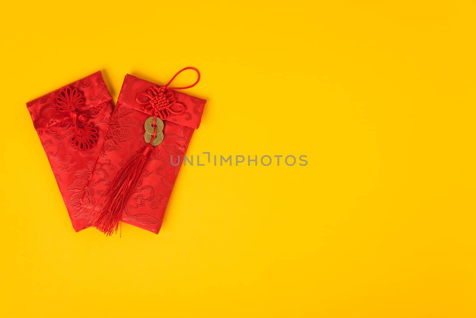 Chinese new year festival concept, flat lay top view, Happy Chin by Sorapop