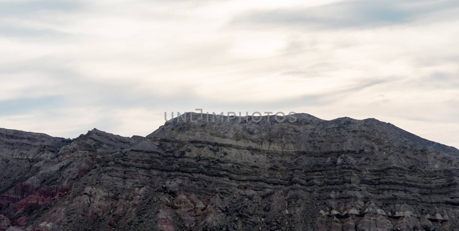 high rocky mountains and cloudy sky with clouds in Egypt