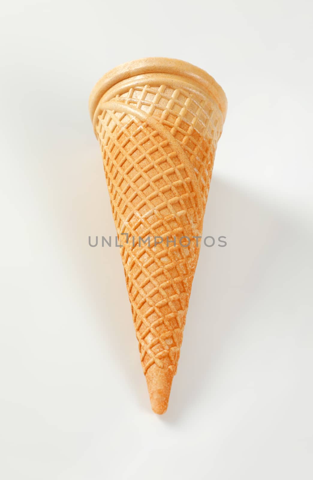 Empty wafer style ice cream cone
