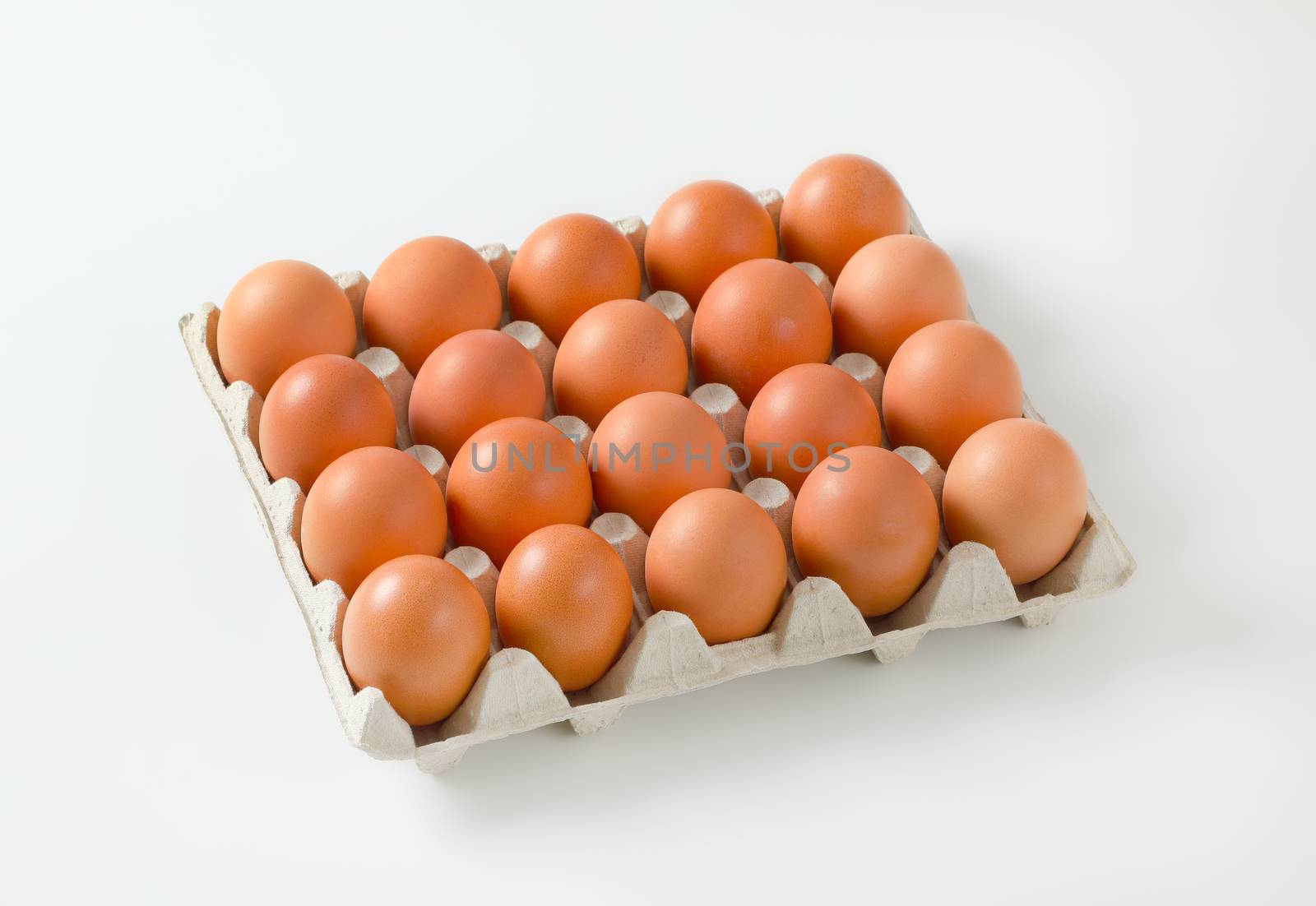 Carton of twenty fresh eggs by Digifoodstock