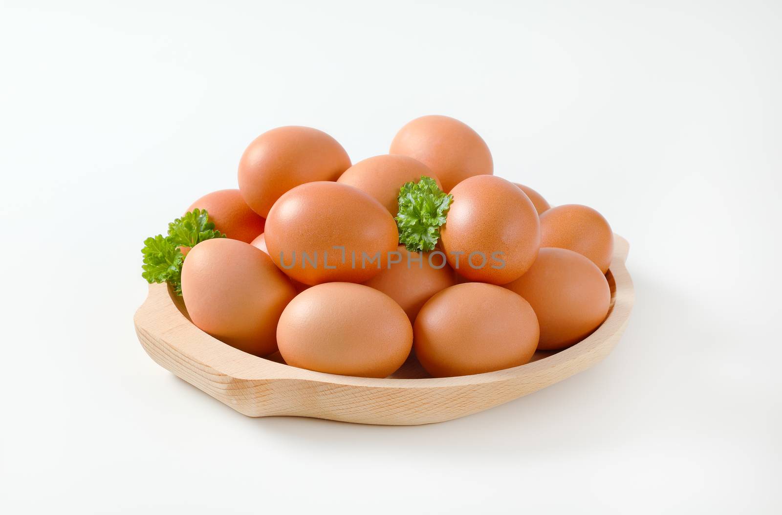 Fresh brown eggs by Digifoodstock