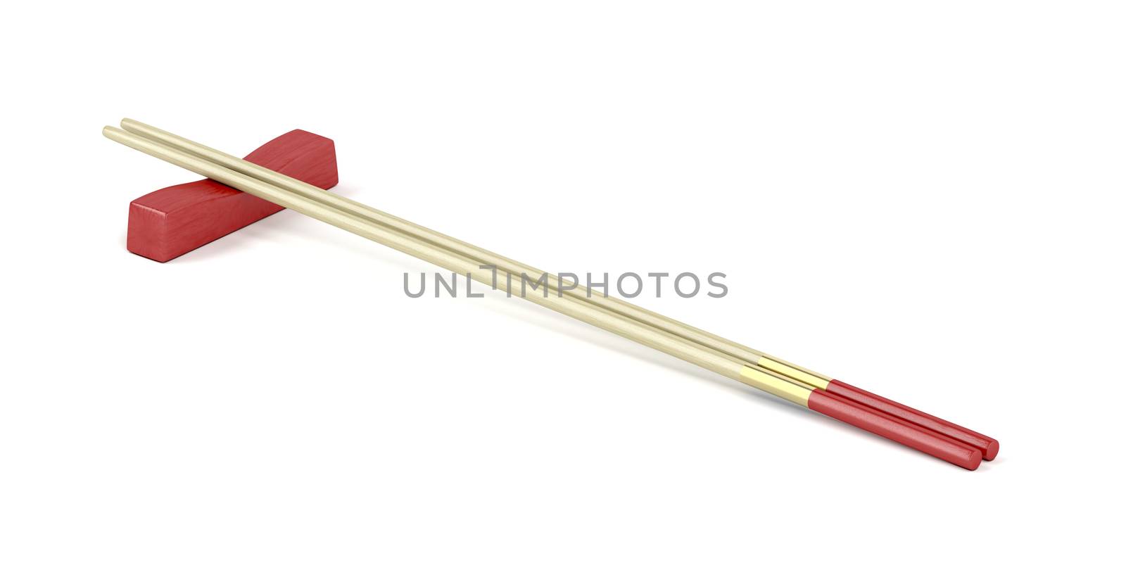 Pair of wooden chopsticks by magraphics