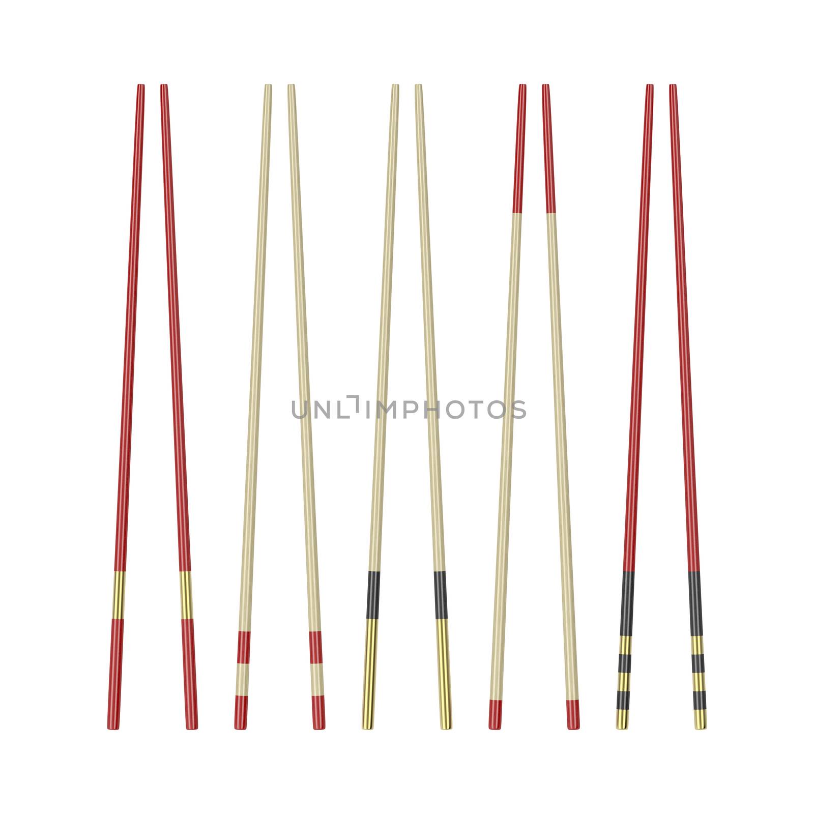 Collection of wooden chopsticks by magraphics