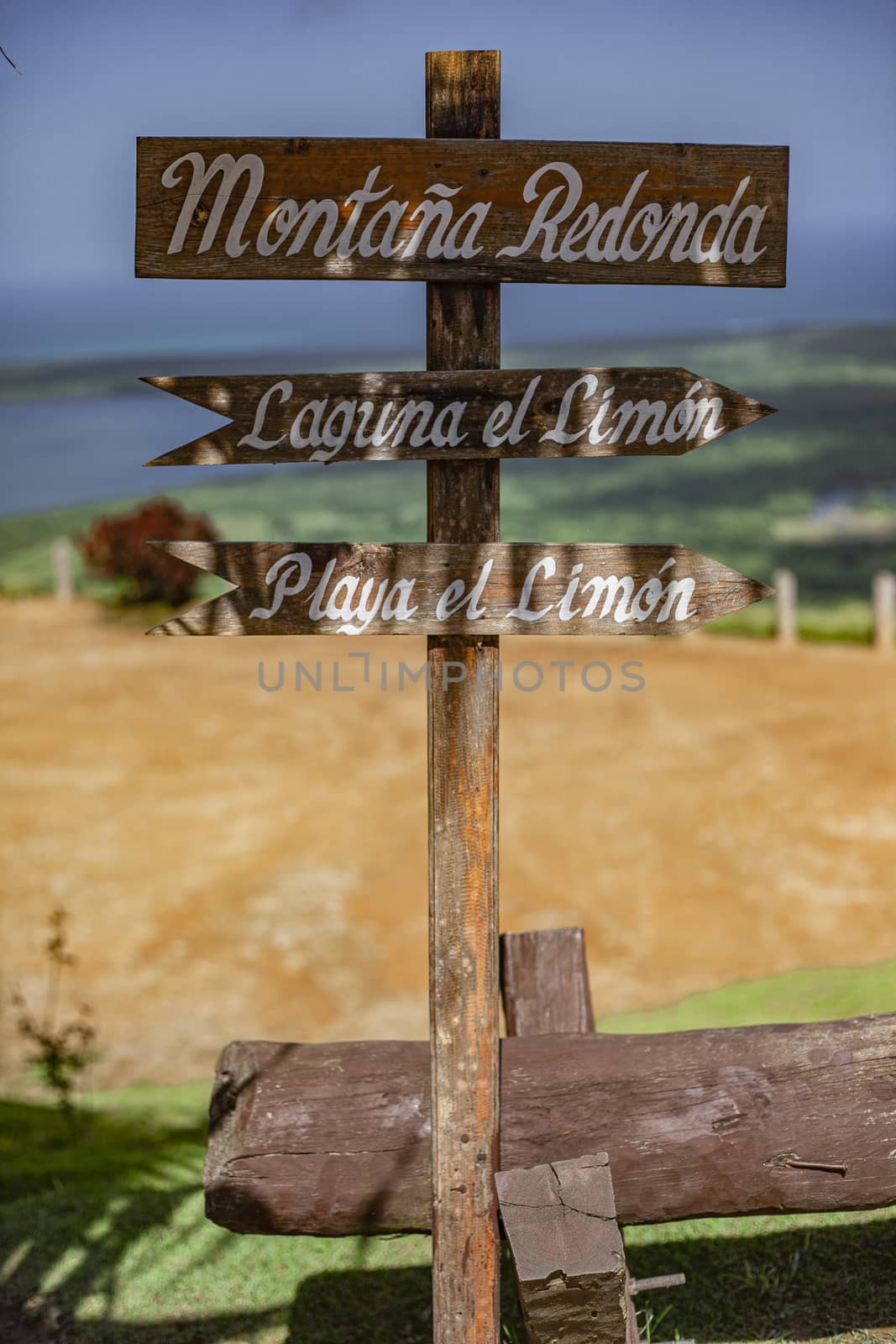 Indication for Montana Redonda, Laguna Limon and Playa Limon in Dominican Republic