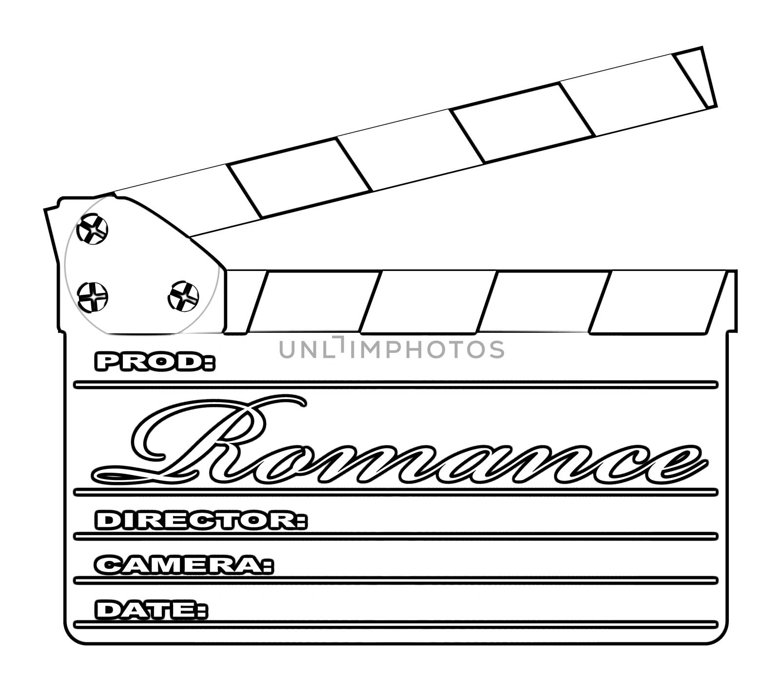 Romance Clapperboard Outline by Bigalbaloo