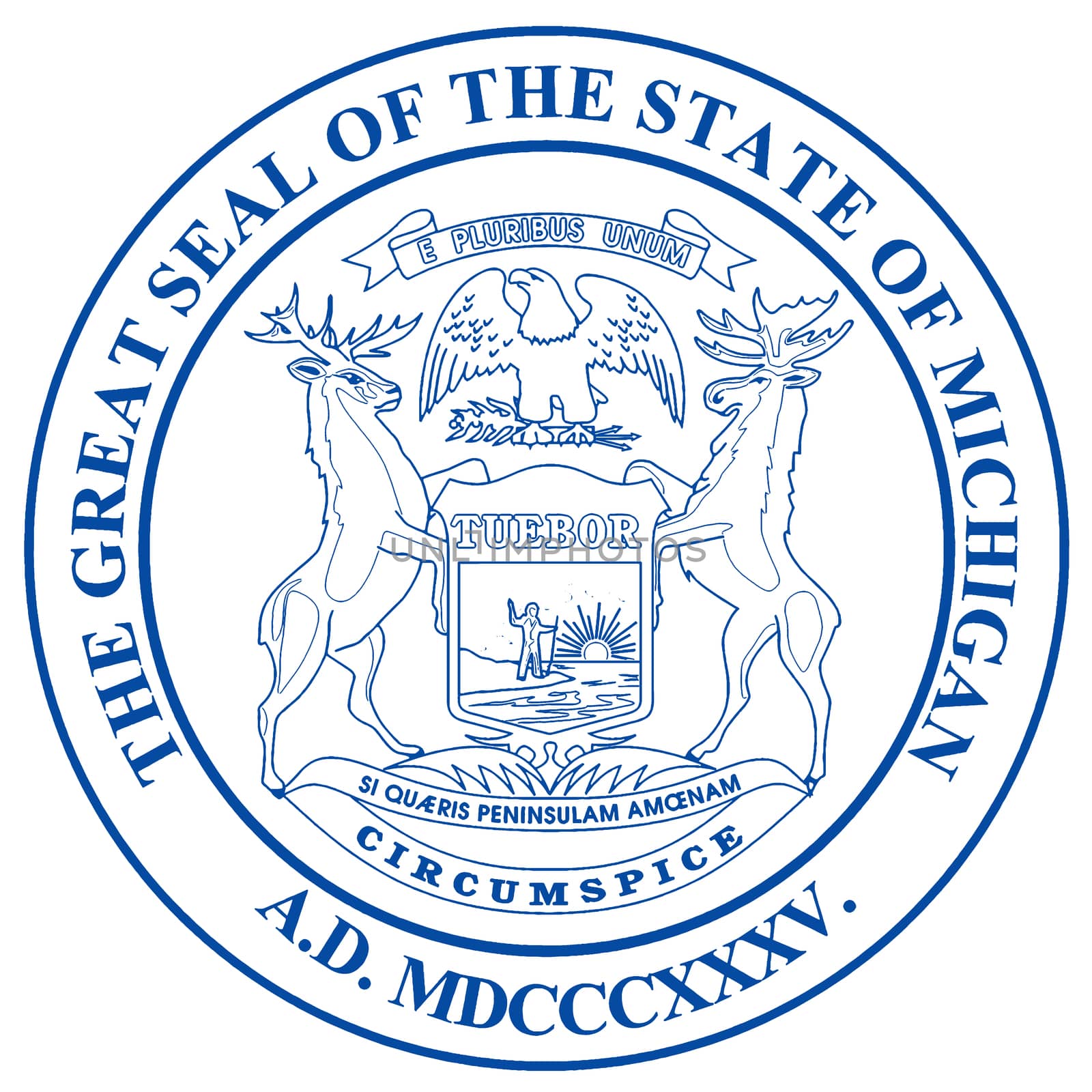 Michigan State Seal by Bigalbaloo