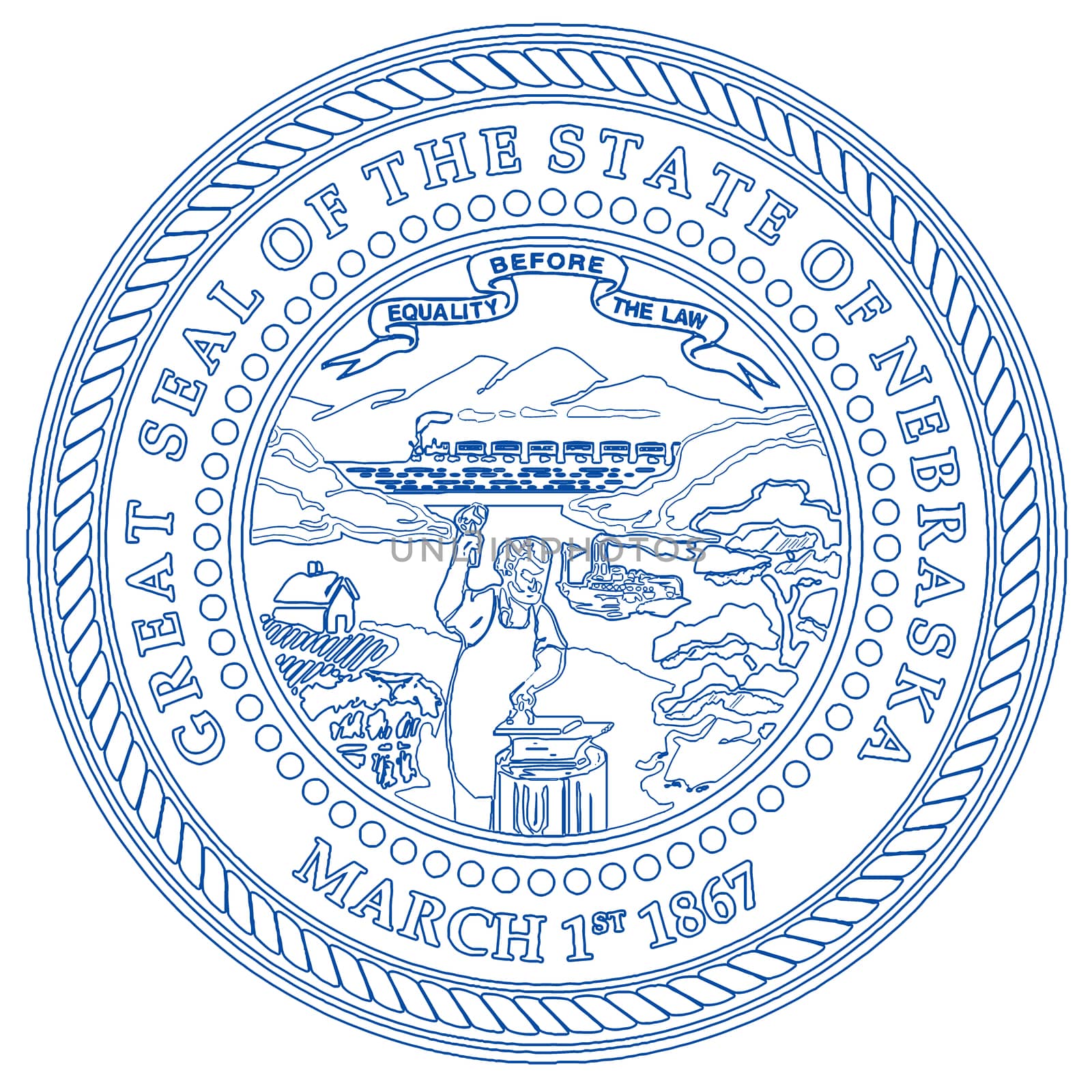 The seal of the American state of Nebraska