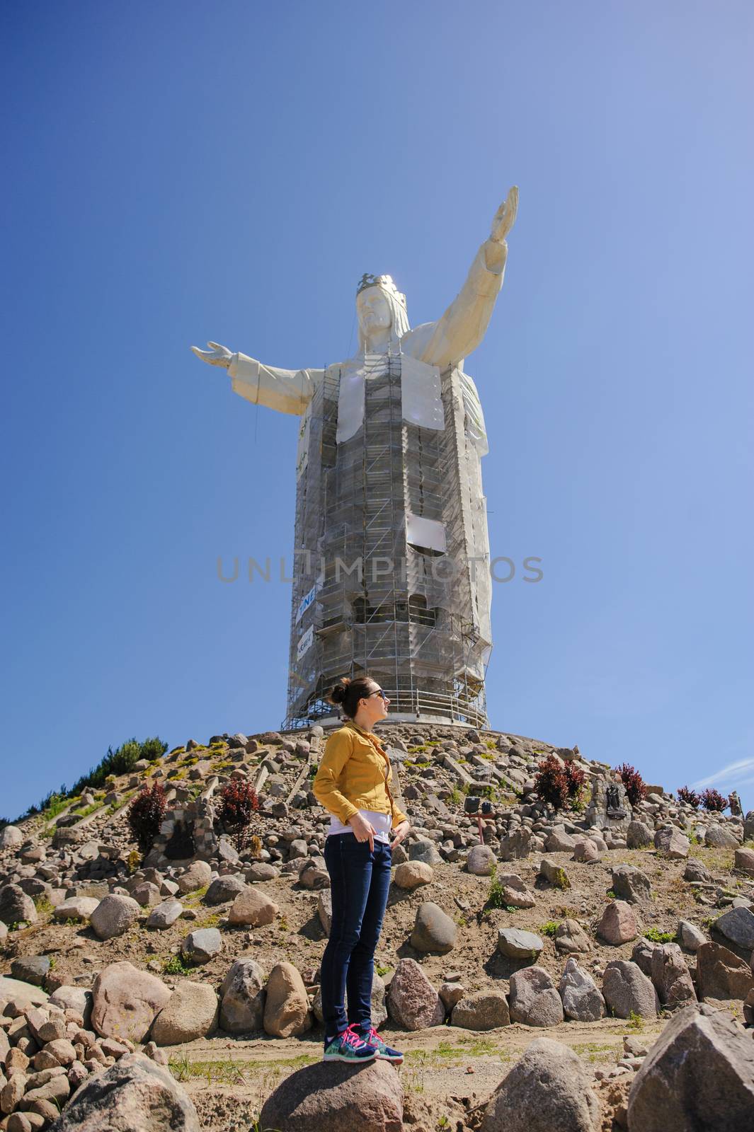 Jesus Christ the Redeemer statue in Swiebodzice, Poland.